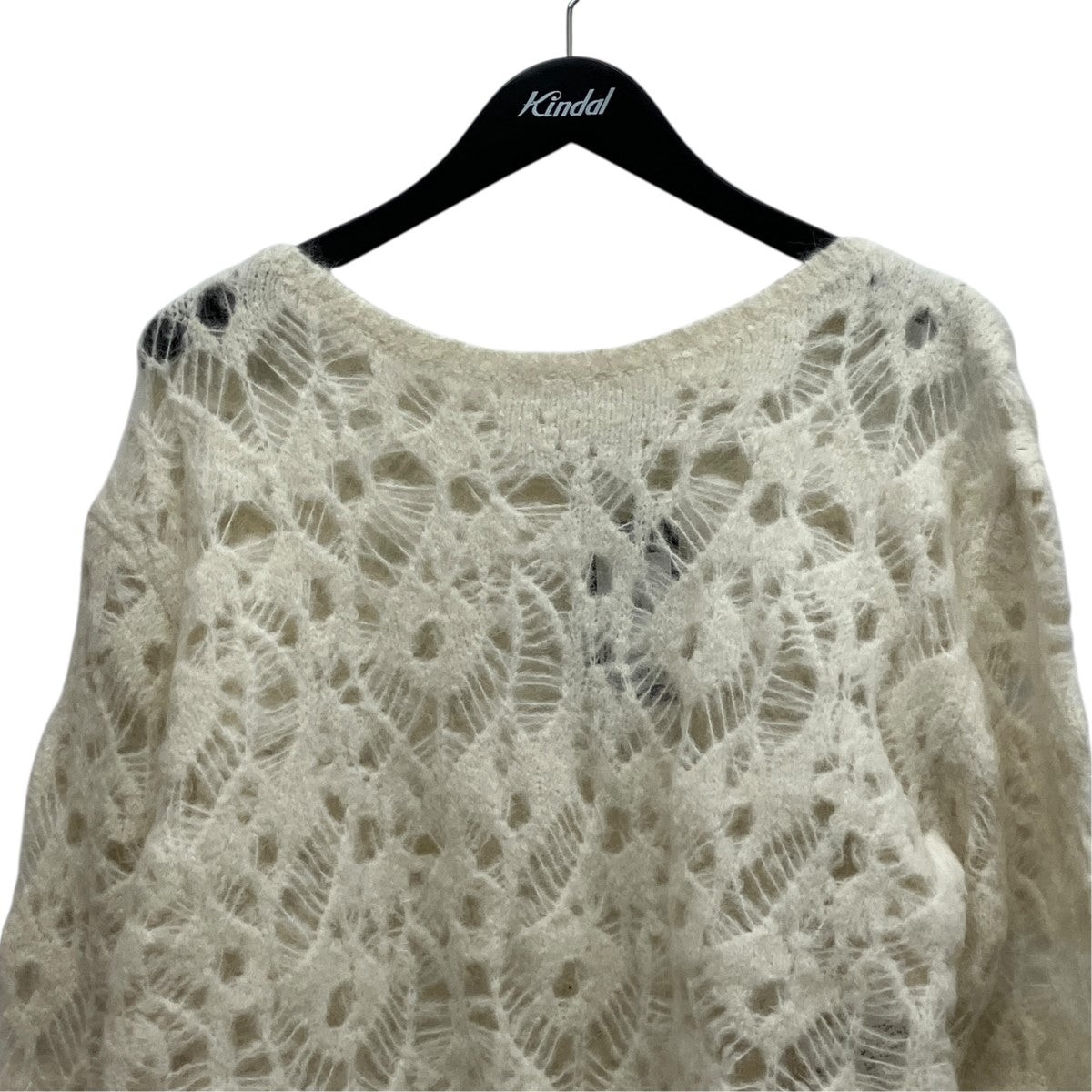 MOHAIR LACE FRILLED TOPアシンメトリーモヘアメッシュニットMLF25802