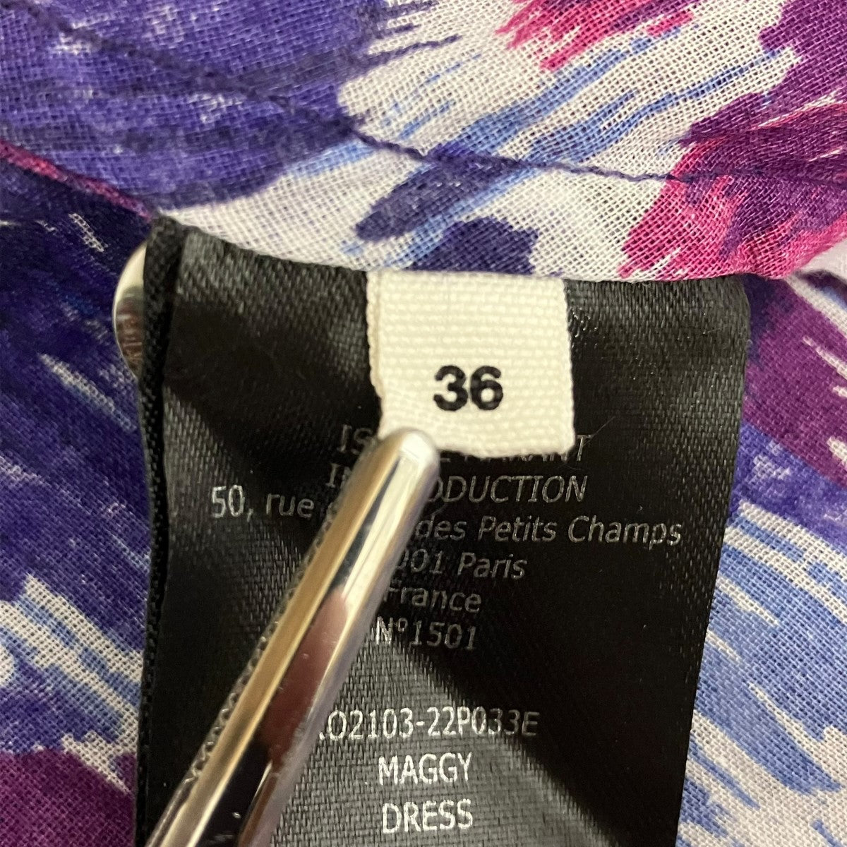 ISABEL MARANT Maggy Dress総柄ワンピースRO2103-22P033E 古着・中古-6枚目のアイテム画像
