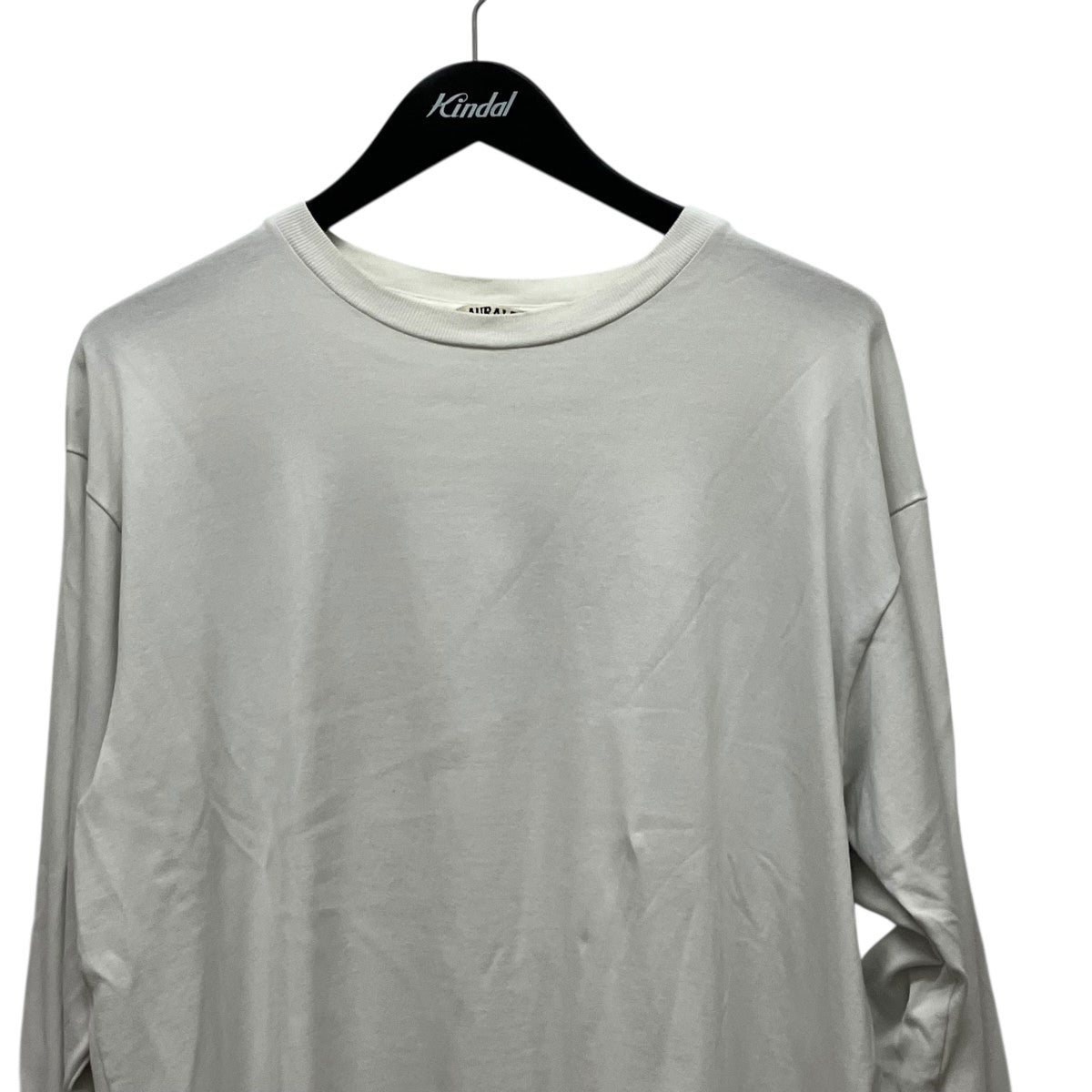 AURALEE LUSTER PLAITING L S TEEクルーネック長袖TシャツA00SP01GT 古着・中古-3枚目のアイテム画像