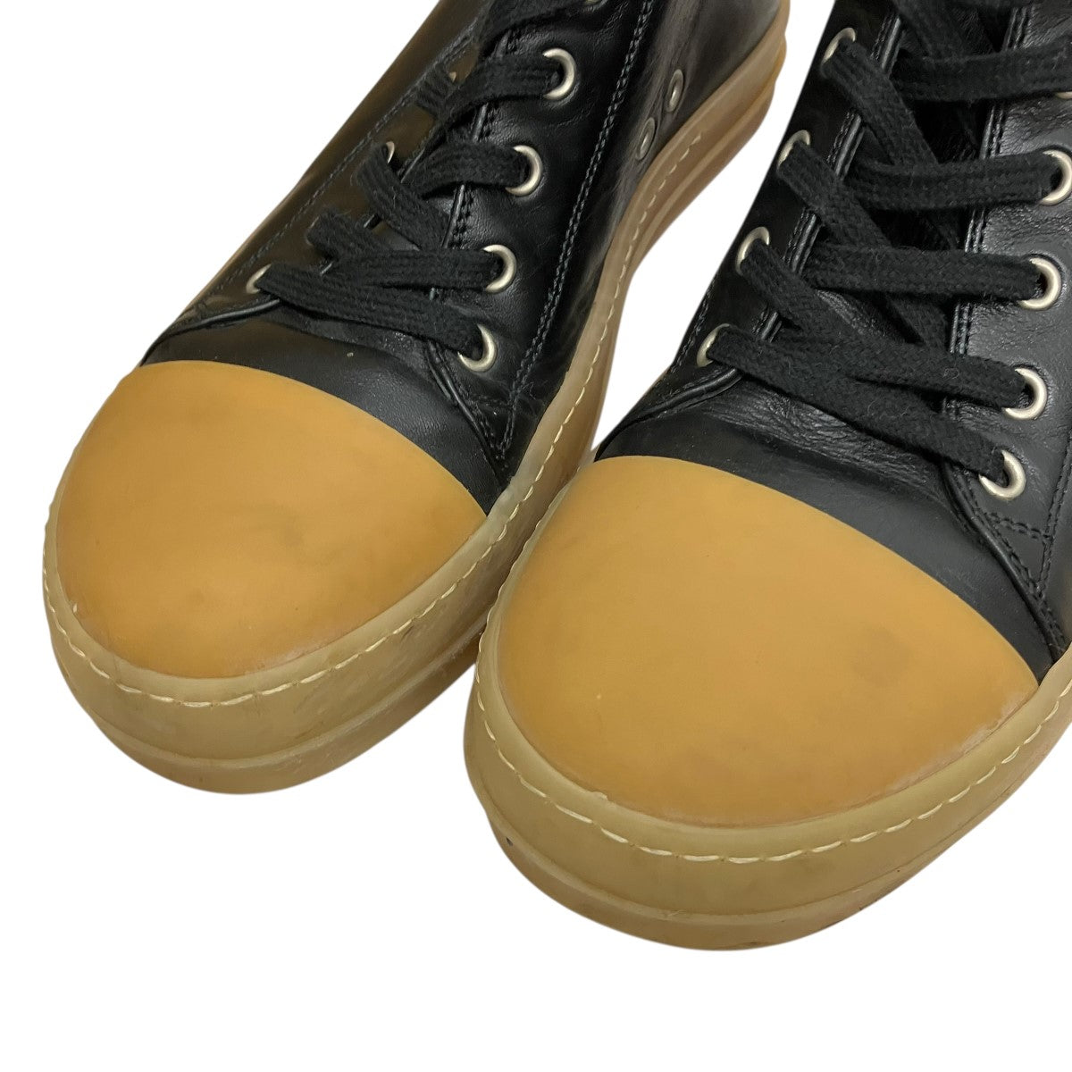 Gum Sole RamonesレザースニーカーE18 1606
