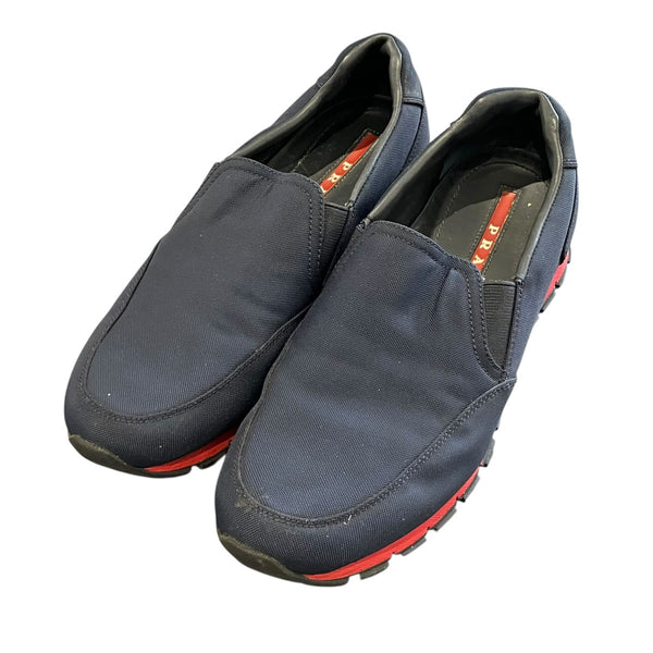 PRADA(プラダ) スリッポン4D2805 4D2805 ネイビー×レッド サイズ 5