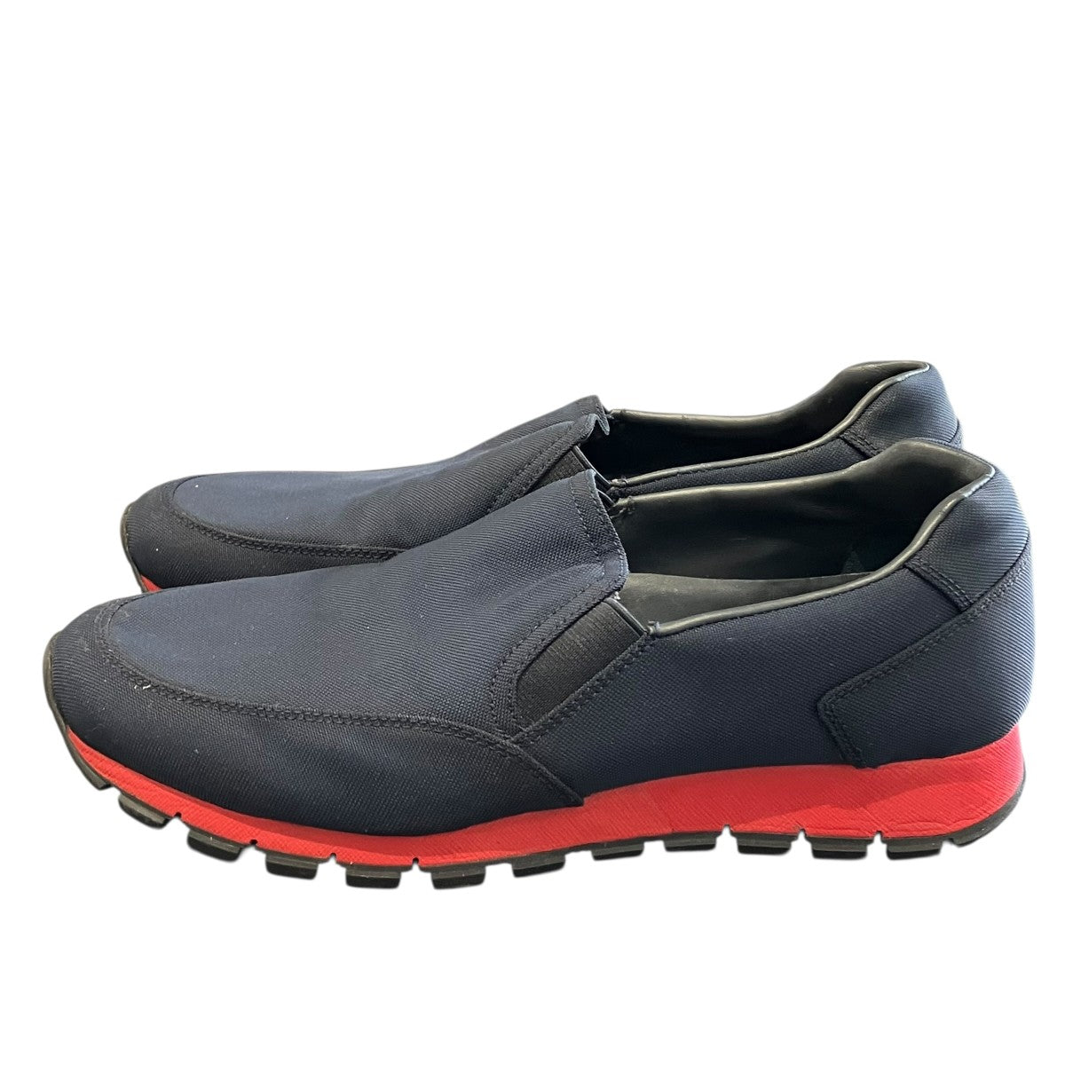 PRADA(プラダ) スリッポン4D2805 4D2805 ネイビー×レッド サイズ 5