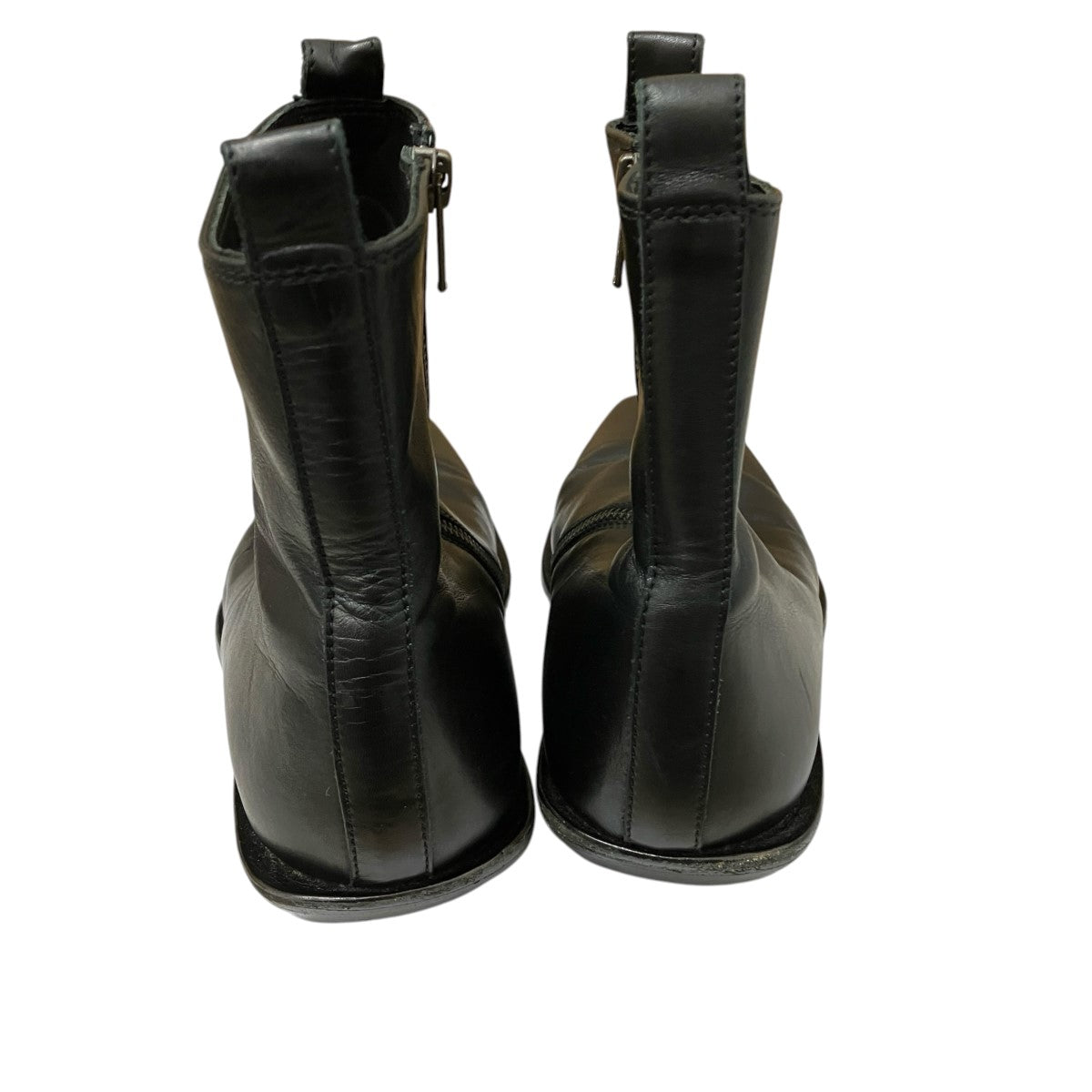 ANN DEMEULEMEESTER スクエアトゥジップブーツ 古着・中古-4枚目のアイテム画像