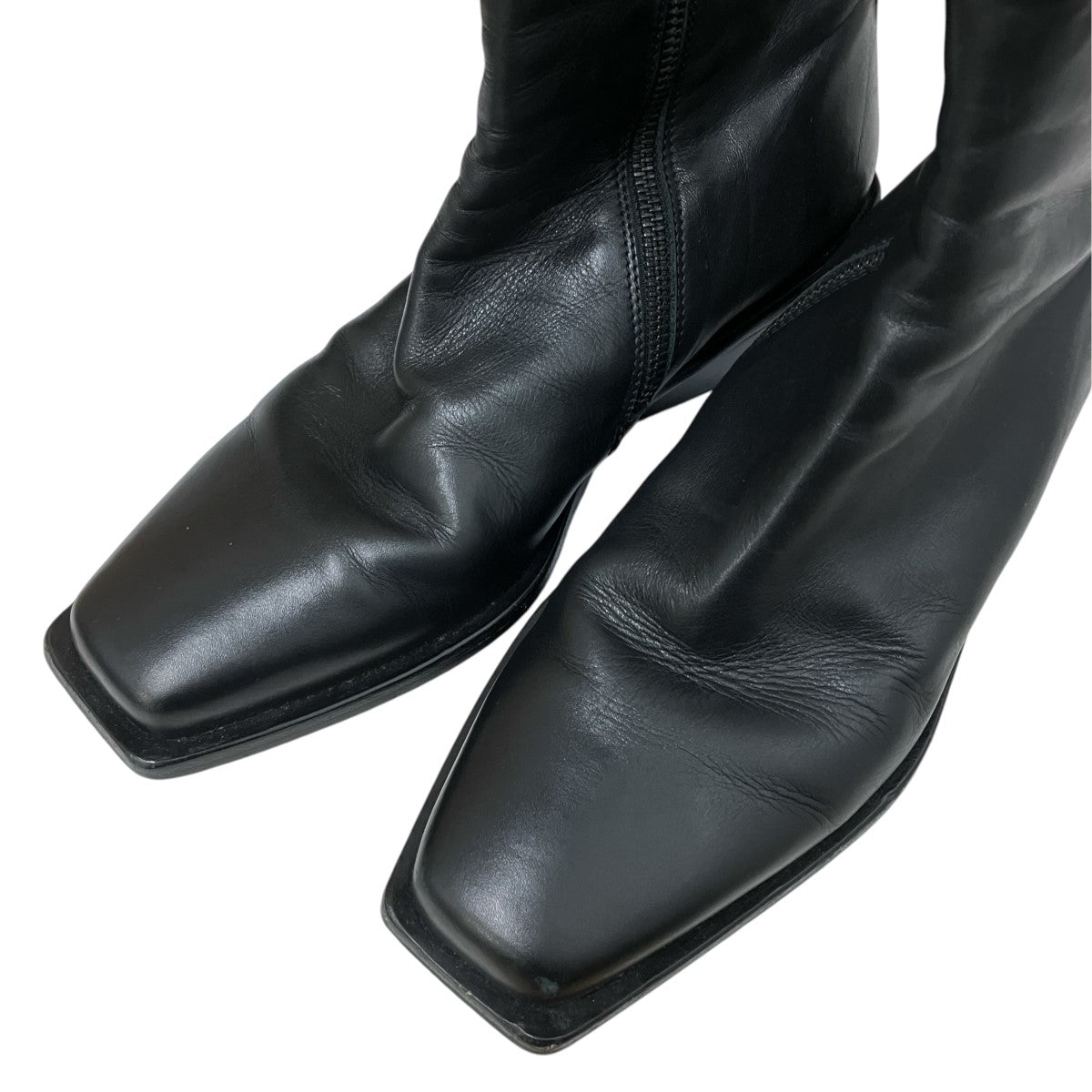 ANN DEMEULEMEESTER スクエアトゥジップブーツ 古着・中古-6枚目のアイテム画像