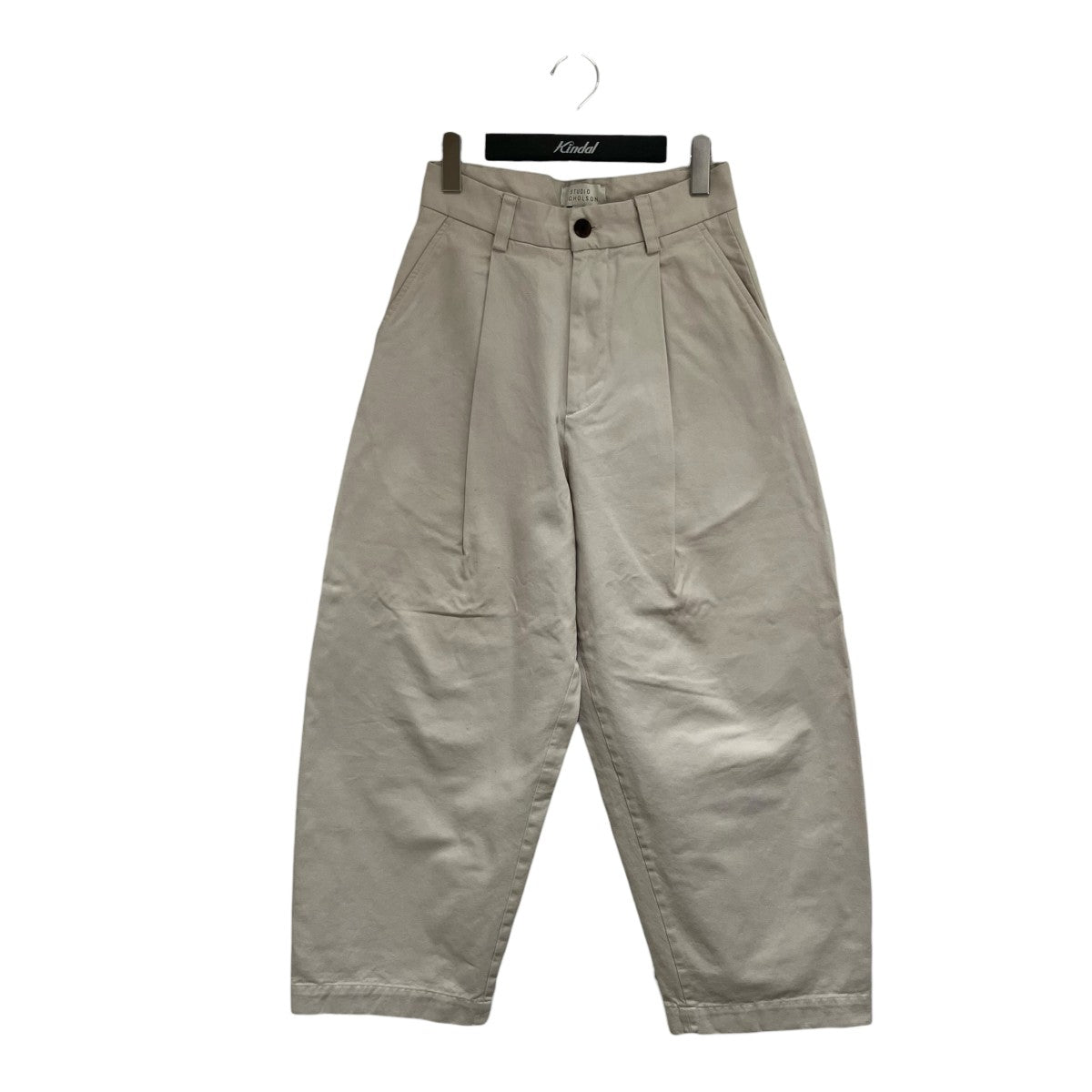 STUDIO NICHOLSON BRIDGES RAISED COTTON TWILLワイドテーパードタックパンツSNM-132 古着・中古-1枚目のアイテム画像