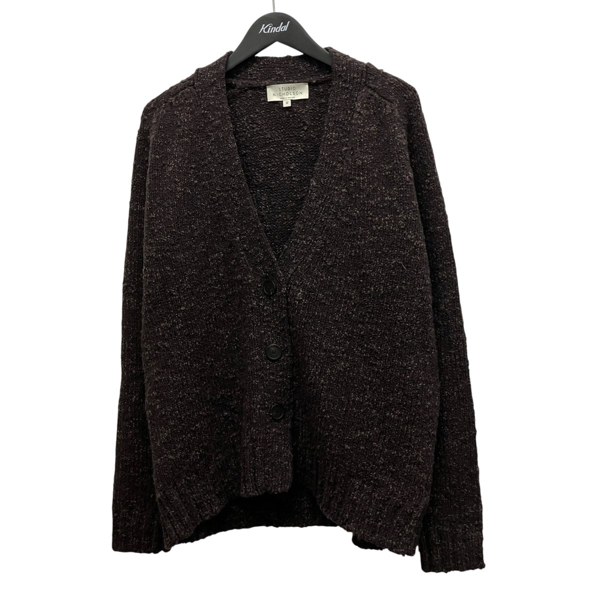 NEO BOUCLE MERINO COCOAネップカーディガンSNM-759