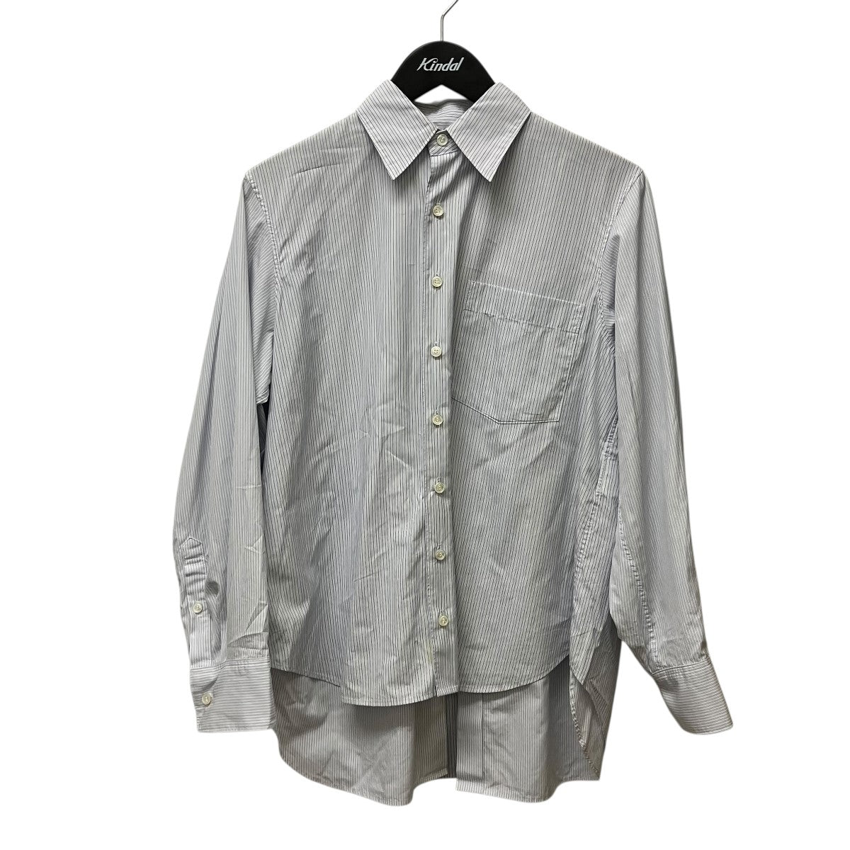 beautiful people 25AWdouble-front finx stripe shirtレイヤードストライプシャツ1545106003 古着・中古-1枚目のアイテム画像