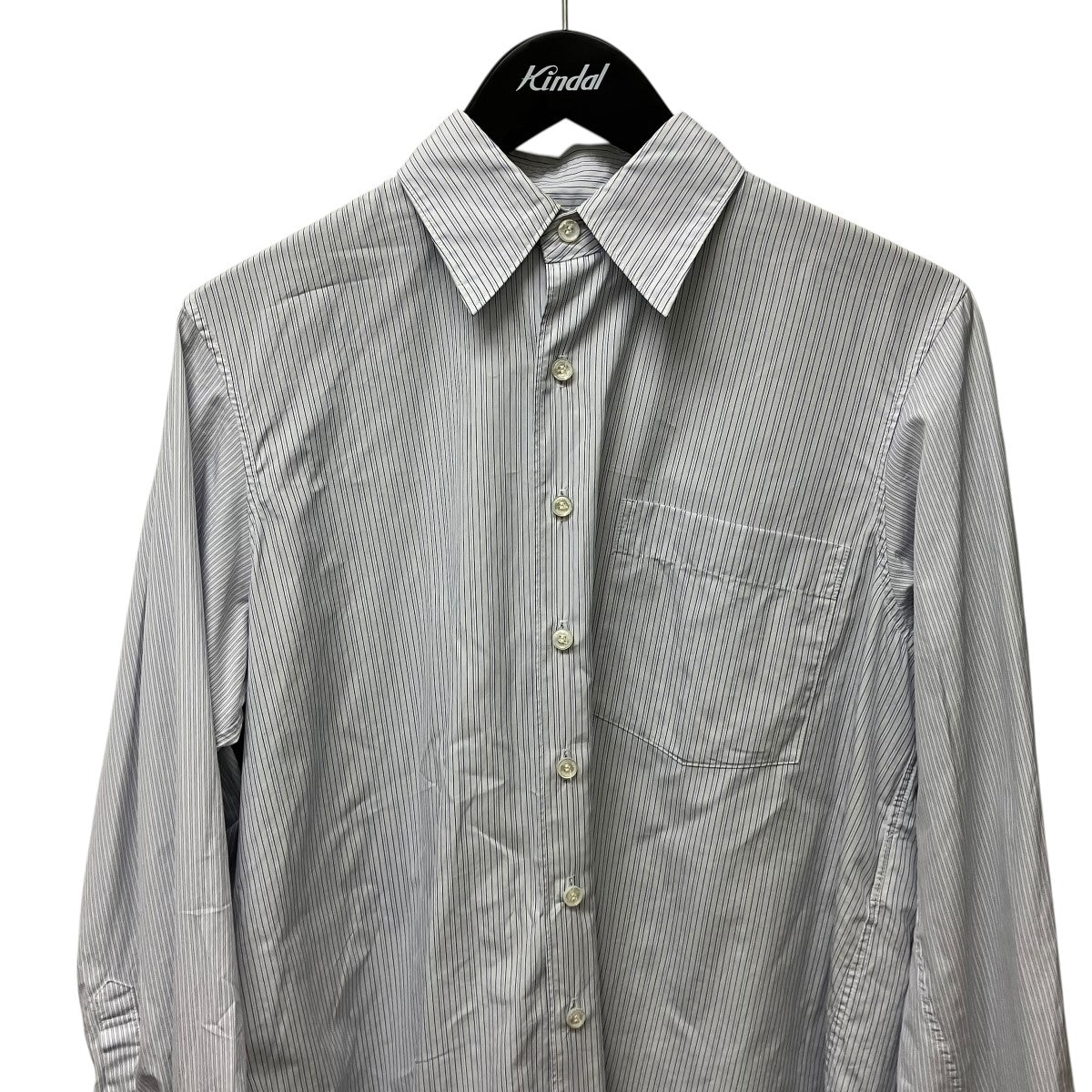 beautiful people 25AWdouble-front finx stripe shirtレイヤードストライプシャツ1545106003 古着・中古-3枚目のアイテム画像