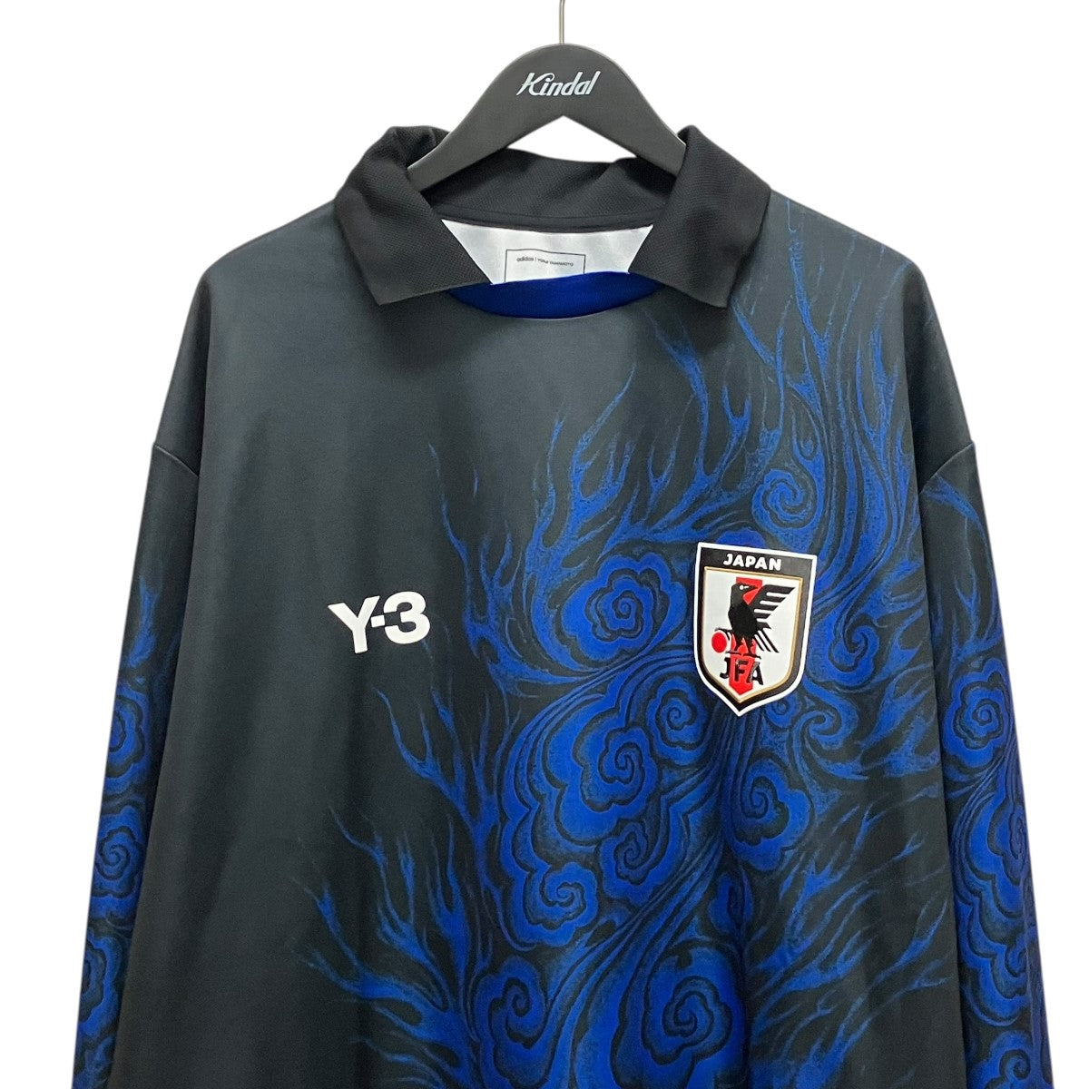 Y-3 JFA CW LS TEEロゴプリントワッペン総柄長袖カットソーJC7571 古着・中古-3枚目のアイテム画像