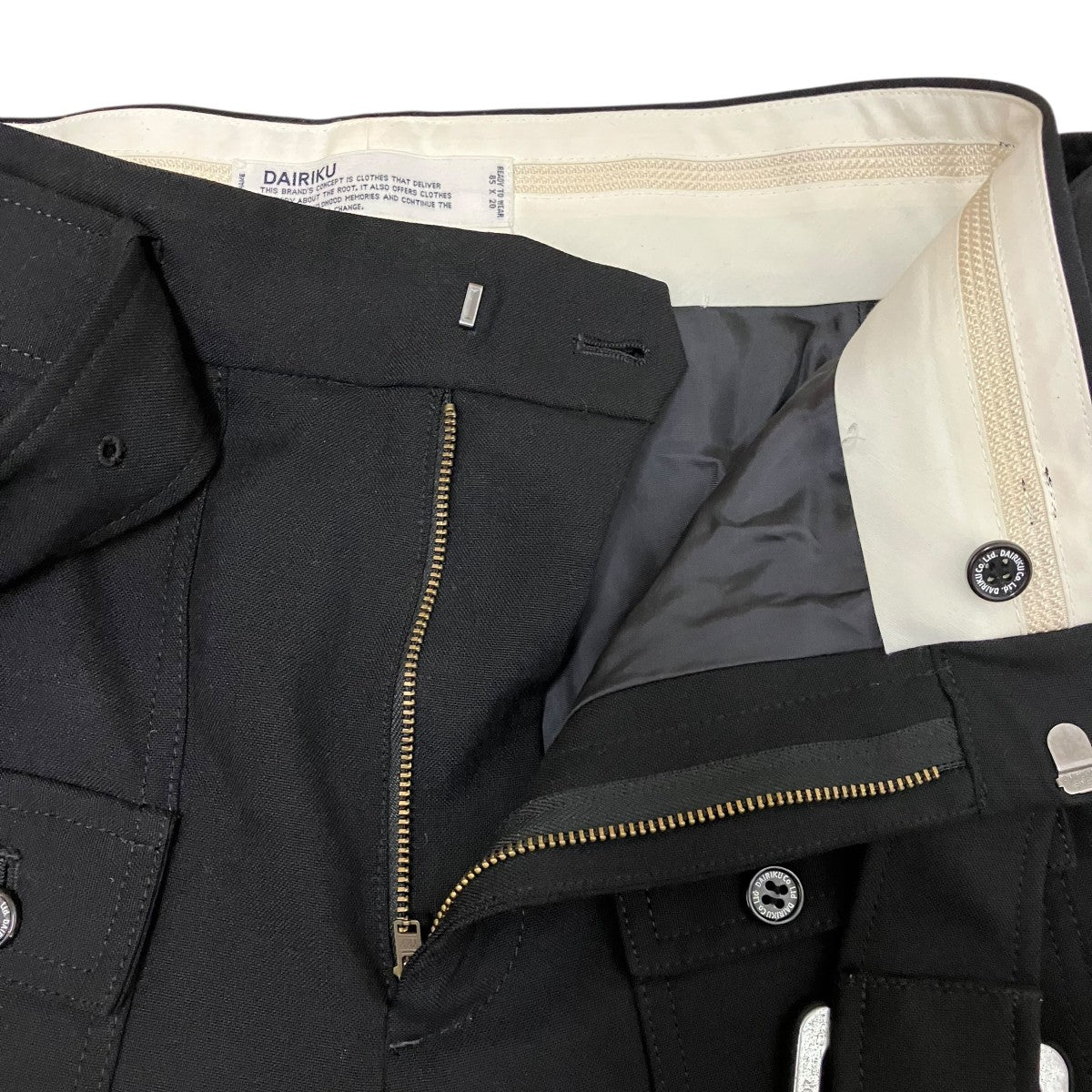 DAIRIKU ウールベルテッドパンツ21SS B-2 古着・中古-3枚目のアイテム画像