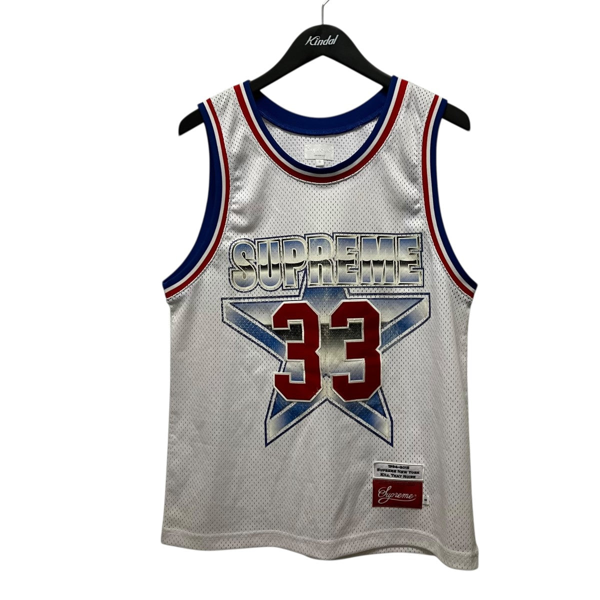 Supreme 15SSStar Basketball JerseyメッシュノースリーブロゴプリントゲームTシャツ 古着・中古-1枚目のアイテム画像