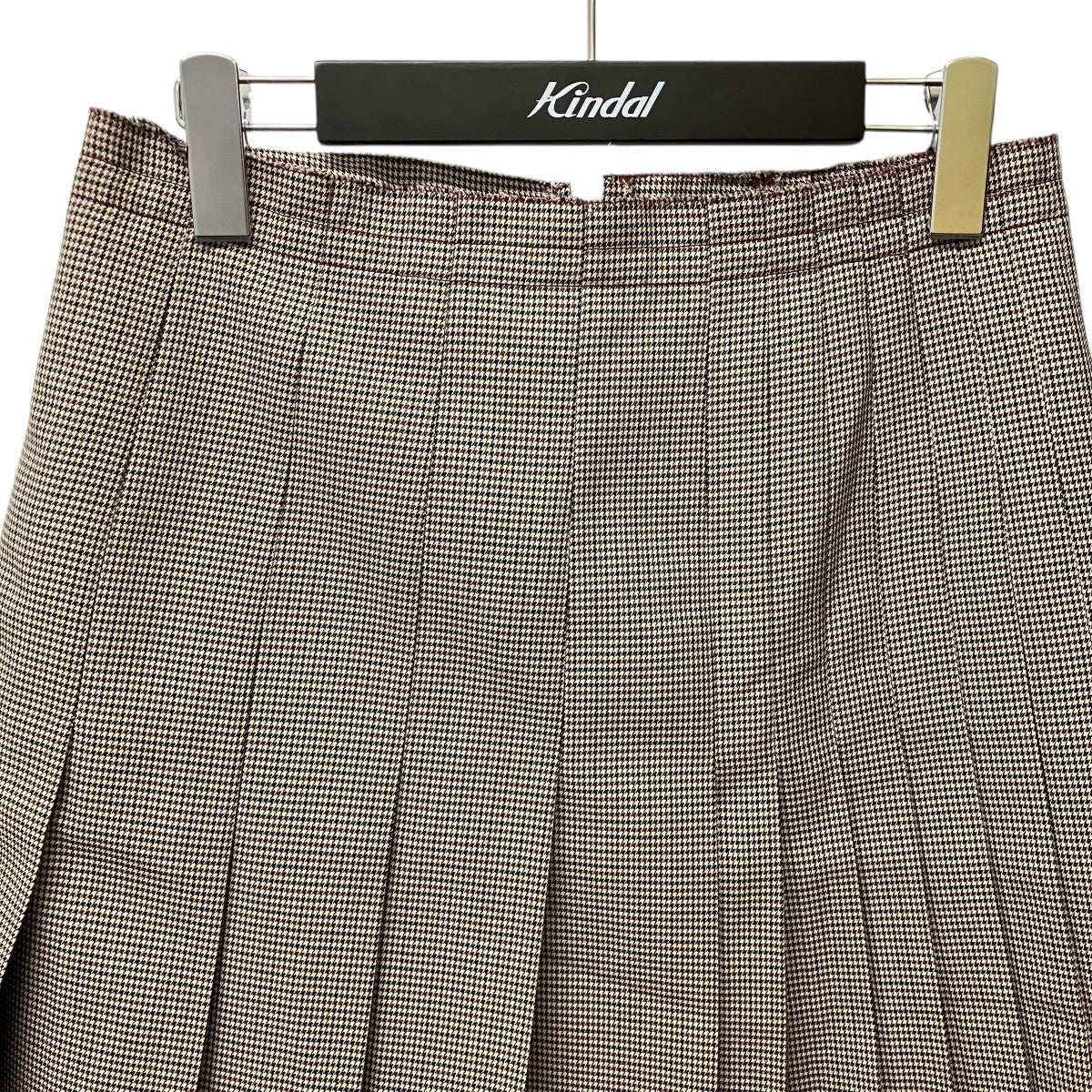 MARNI Check Print Pleated Midi Skirtチェックプリントプリーツスカート 古着・中古-3枚目のアイテム画像