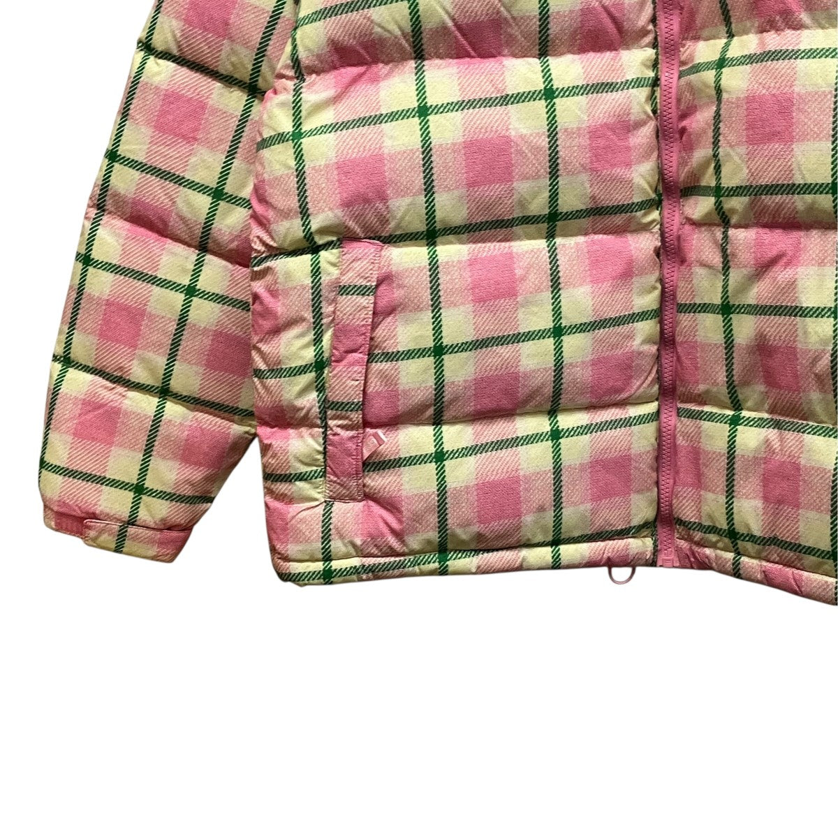 GOLF WANG チェックフーデットダウンジャケット 古着・中古-5枚目のアイテム画像