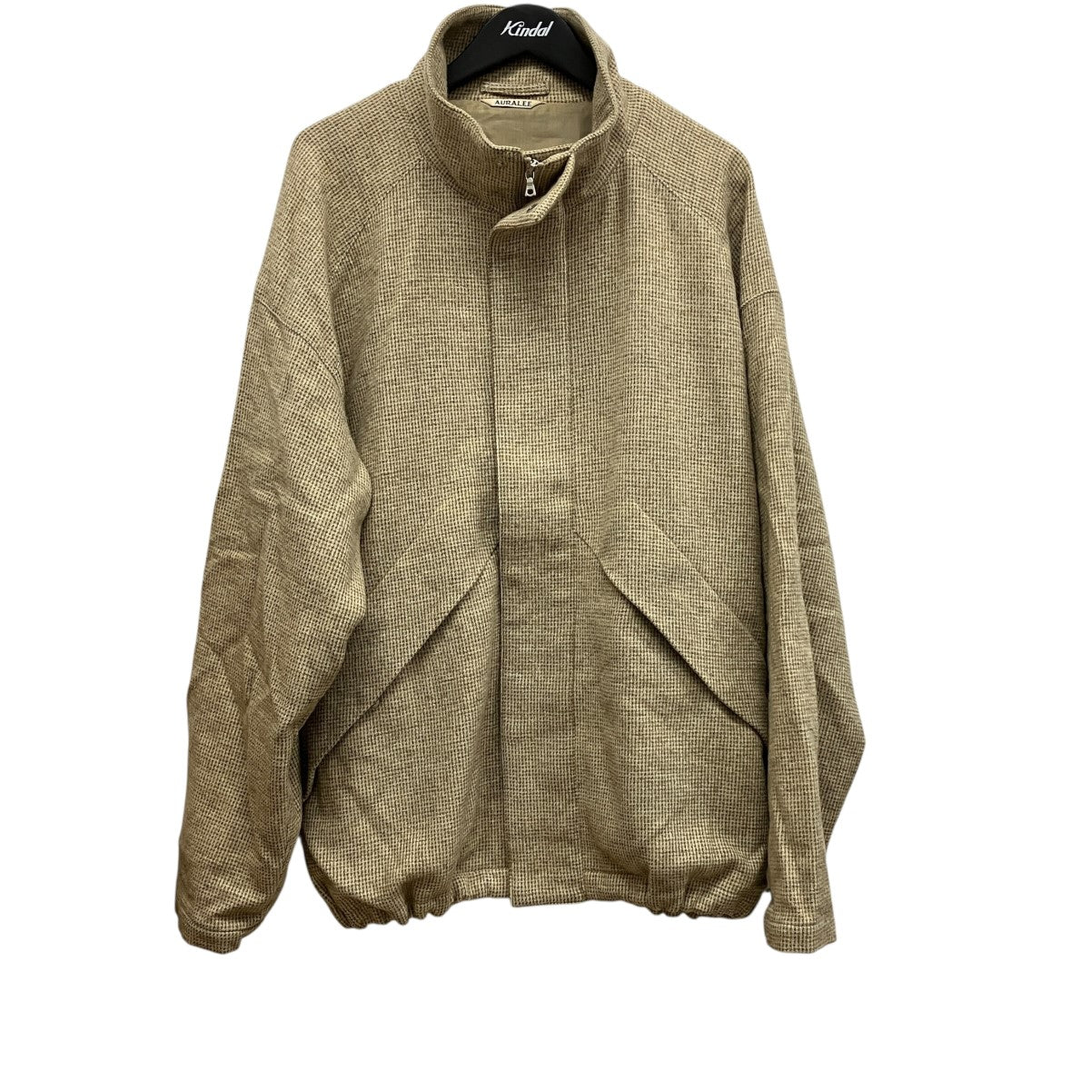 AURALEE 22AW「WOOL HAIRLINE LIGHT TWEED ZIP BLOUSON」ウールチェックブルゾン