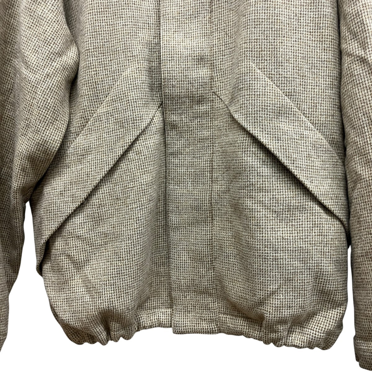 AURALEE 22AW「WOOL HAIRLINE LIGHT TWEED ZIP BLOUSON」ウールチェックブルゾン 古着・中古-4枚目のアイテム画像