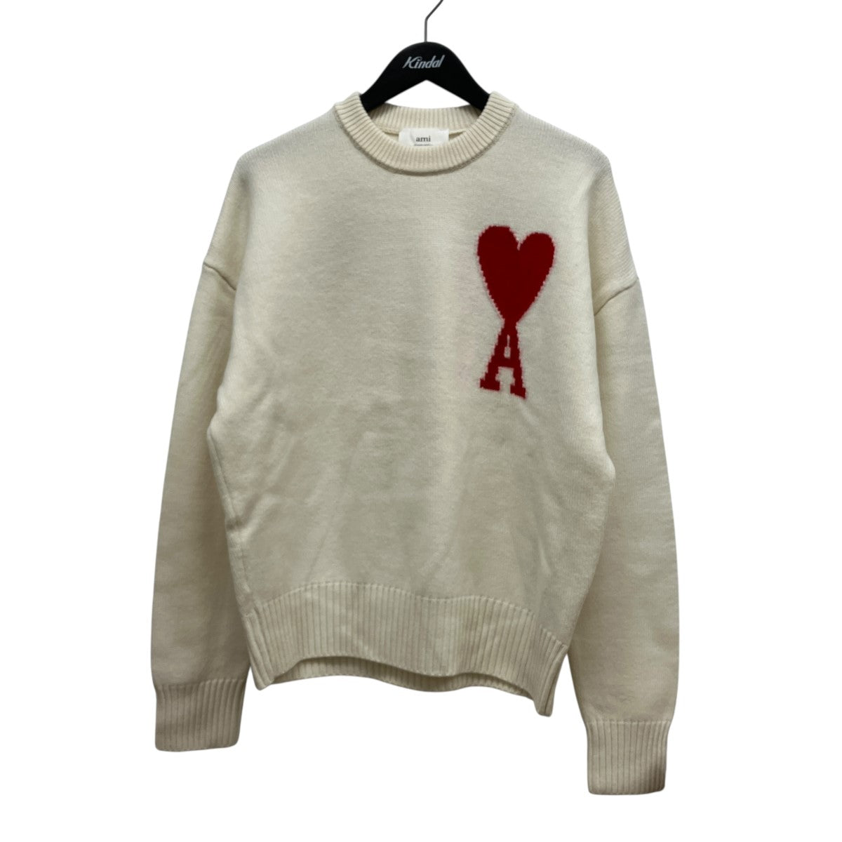 AMI Alexandre Mattiussi AMI DE COEUR CREW NECK SWEATERロゴ刺しゅうセーターUKS002.018 古着・中古-1枚目のアイテム画像