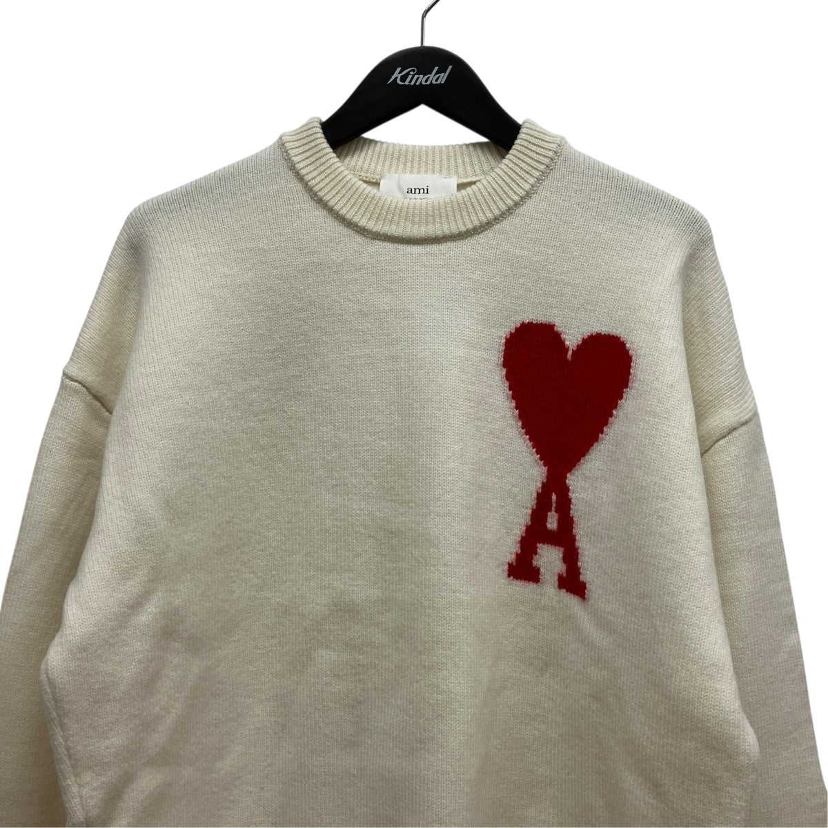 AMI Alexandre Mattiussi AMI DE COEUR CREW NECK SWEATERロゴ刺しゅうセーターUKS002.018 古着・中古-3枚目のアイテム画像