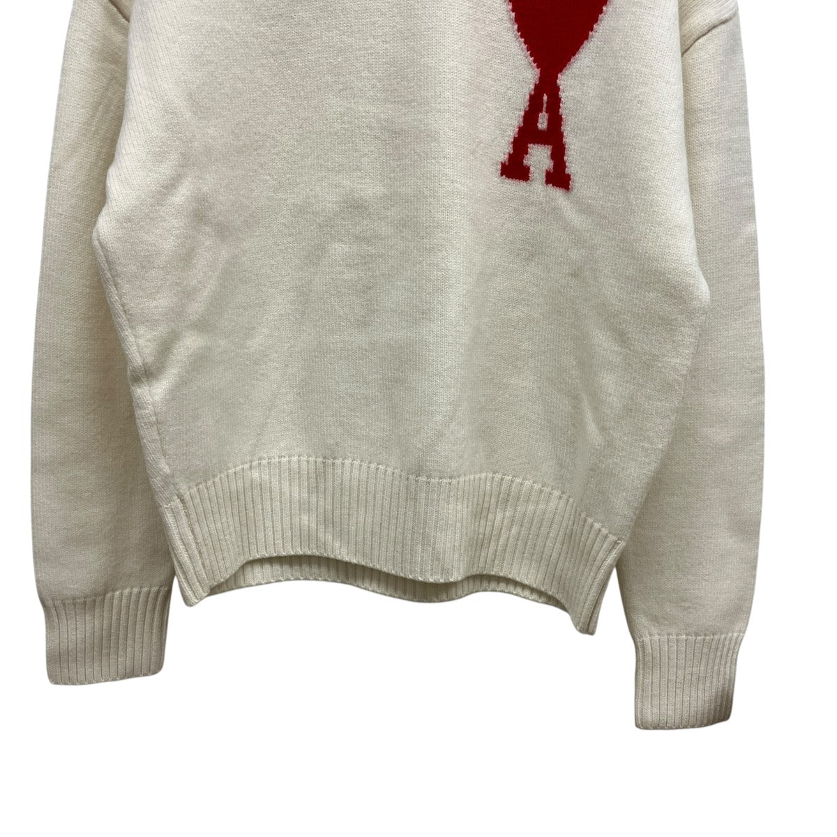 AMI Alexandre Mattiussi AMI DE COEUR CREW NECK SWEATERロゴ刺しゅうセーターUKS002.018 古着・中古-4枚目のアイテム画像