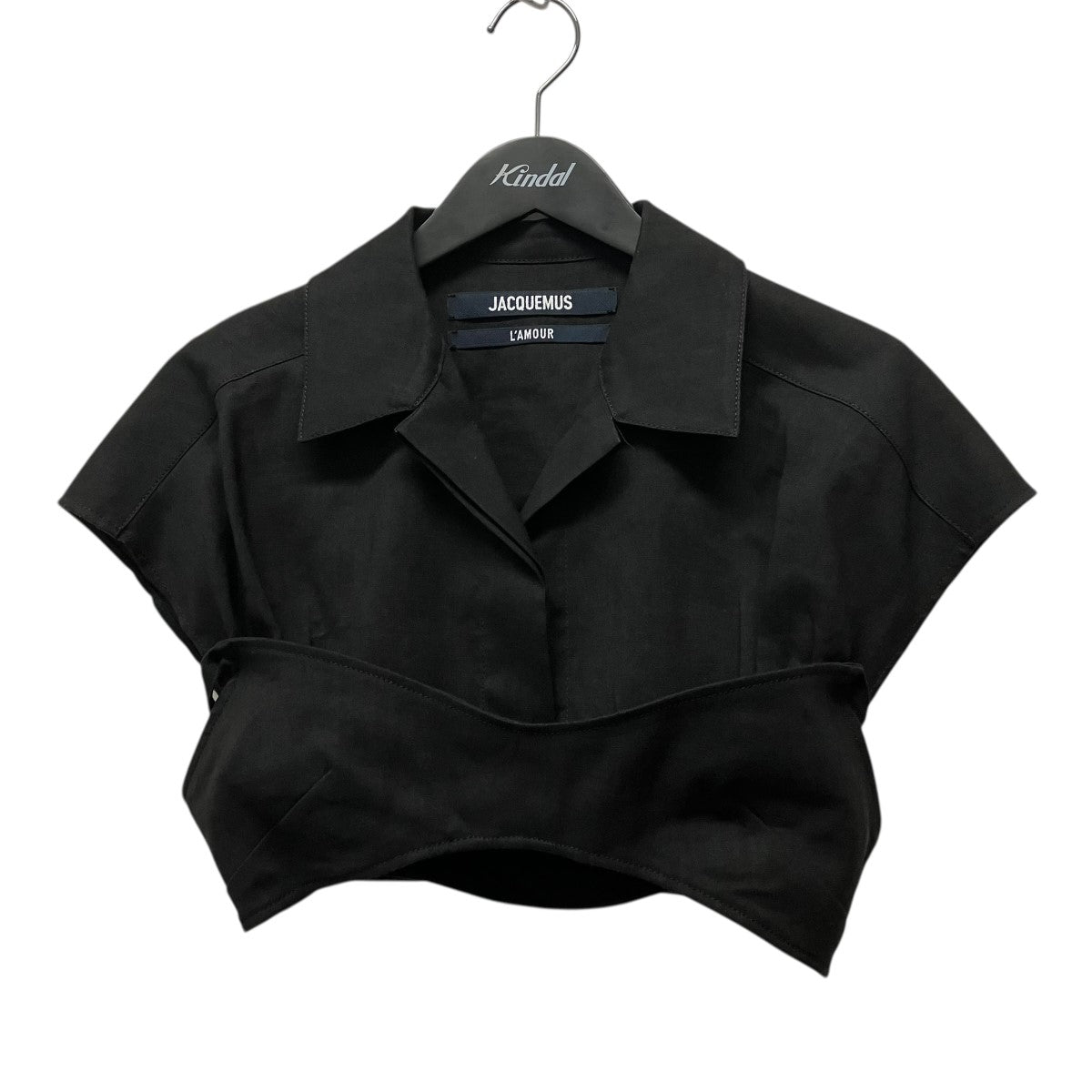 JACQUEMUS 21SSクロップド半袖デザインブラウス 古着・中古-1枚目のアイテム画像