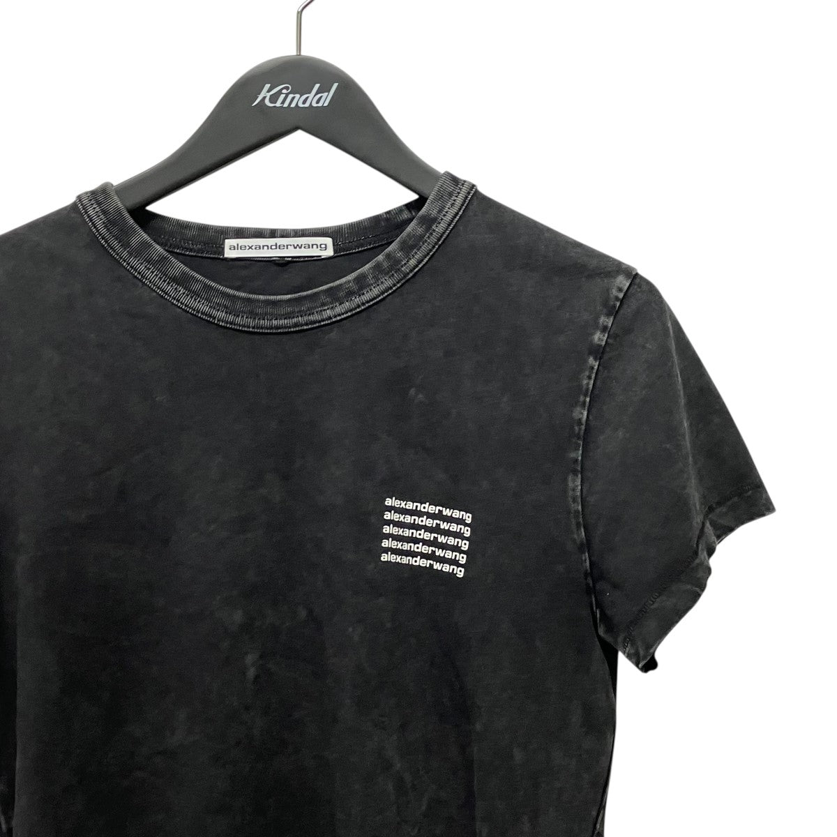 ALEXANDER WANG 23SSアシッドウォッシュロゴプリントTシャツ1CC2221633 古着・中古-3枚目のアイテム画像