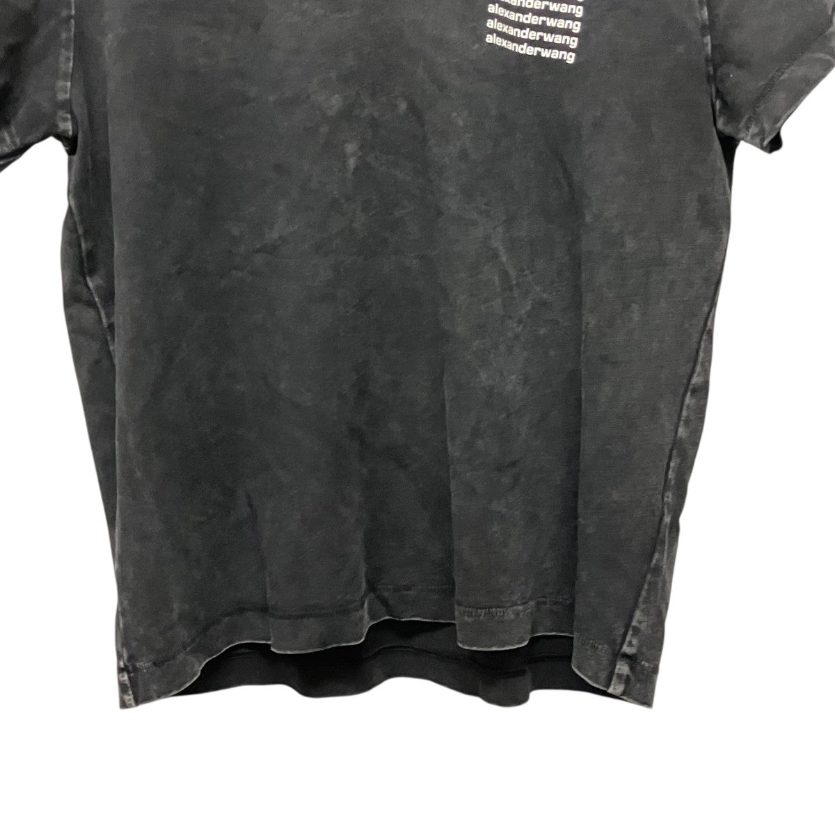 ALEXANDER WANG 23SSアシッドウォッシュロゴプリントTシャツ1CC2221633 古着・中古-4枚目のアイテム画像