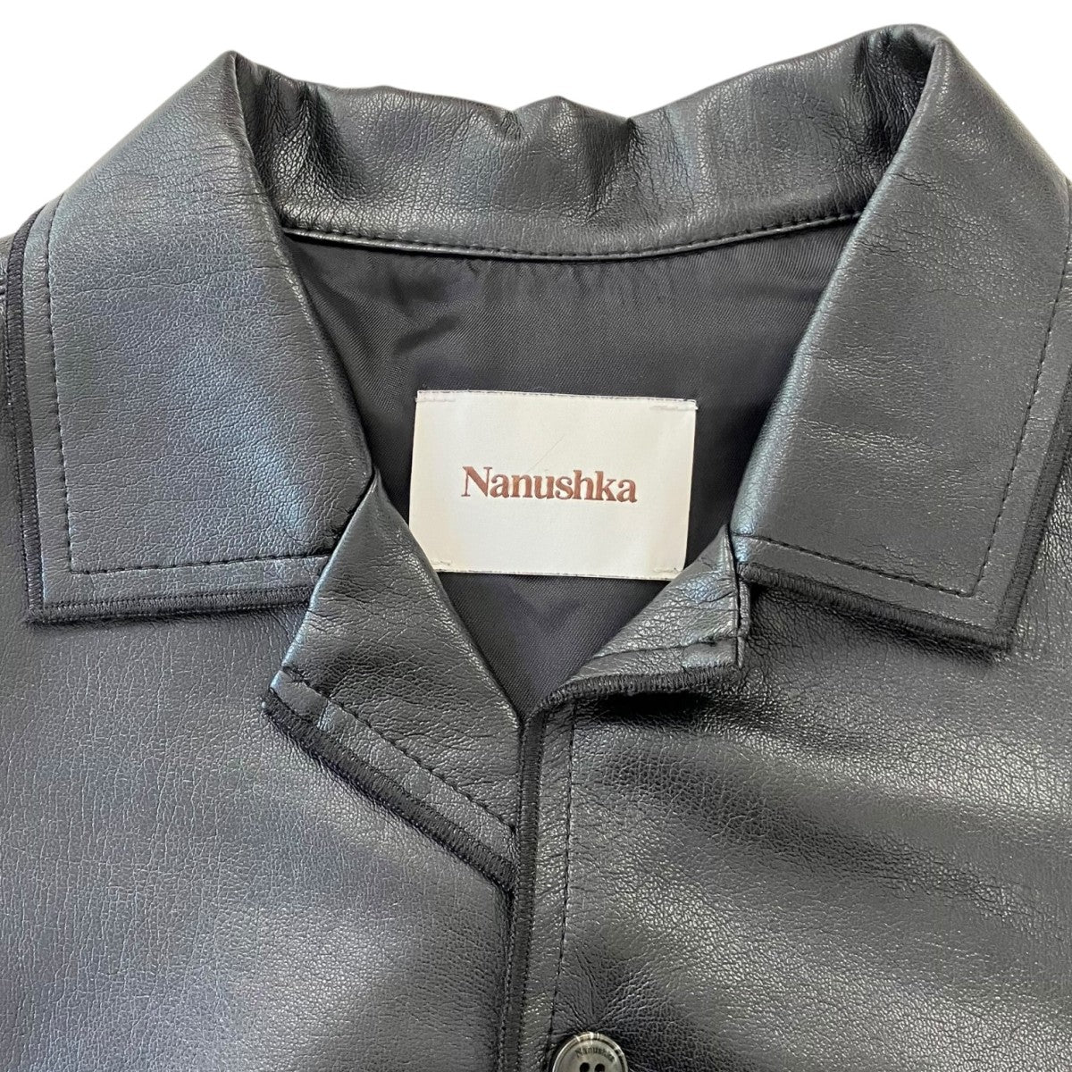 nanushka フェイクレザー半袖シャツNM22CRSH00199 古着・中古-3枚目のアイテム画像