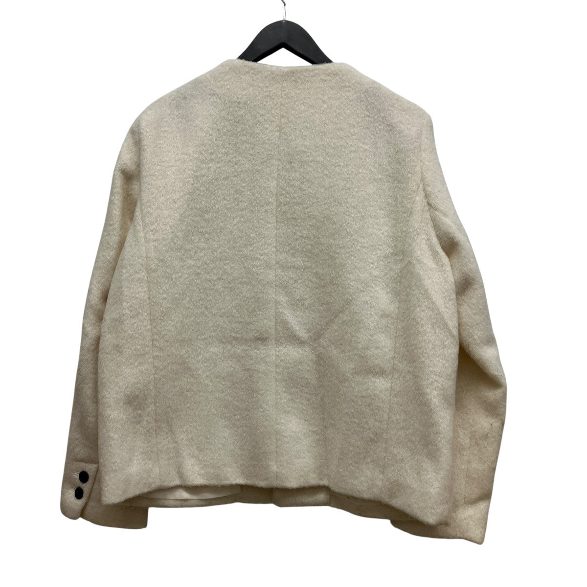 no collar wool shaggy jacketノーカラーウールジャケット105254-124-011