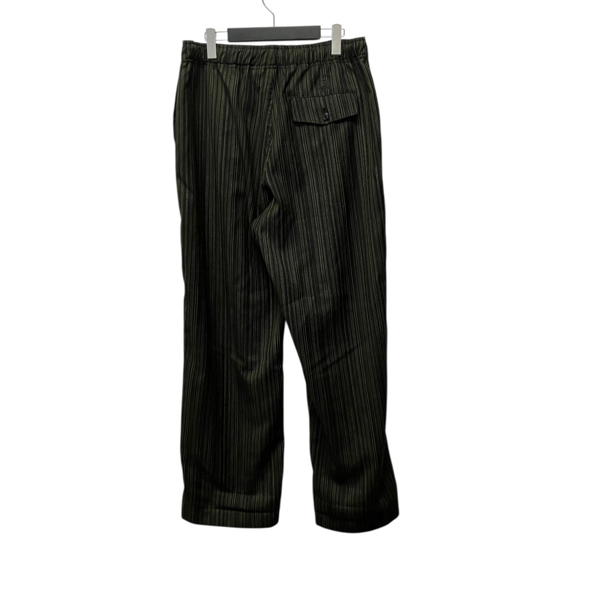 OUR LEGACY Reduced Trouser Flourescent Yellow StripeストライプイージーパンツWS4244RF 古着・中古-2枚目のアイテム画像