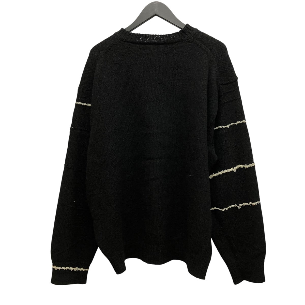 23AWCONTINUOUS LINE EMBROIDERY SWEATERステッチデザインニットYK23FW0581S