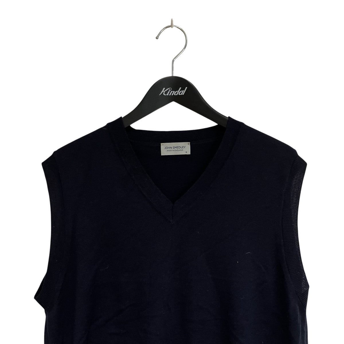 JOHN SMEDLEY Vネックウールニットベスト 古着・中古-3枚目のアイテム画像