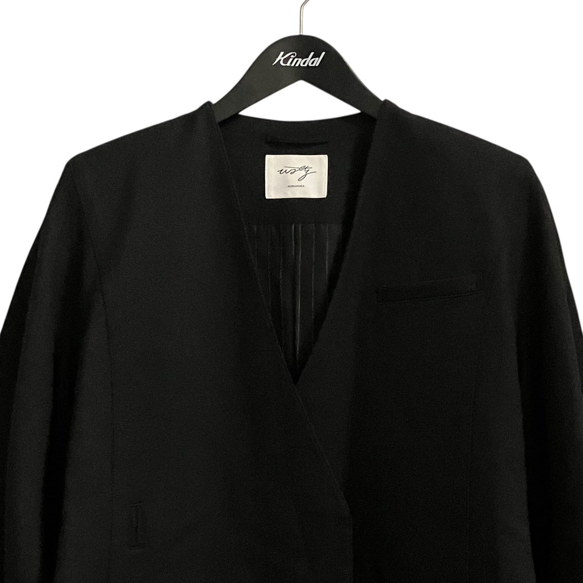 AKIRA NAKA 22AWBelted collarless jacketノーカラーテ-ラードジャケットWW2202-BK 古着・中古-4枚目のアイテム画像