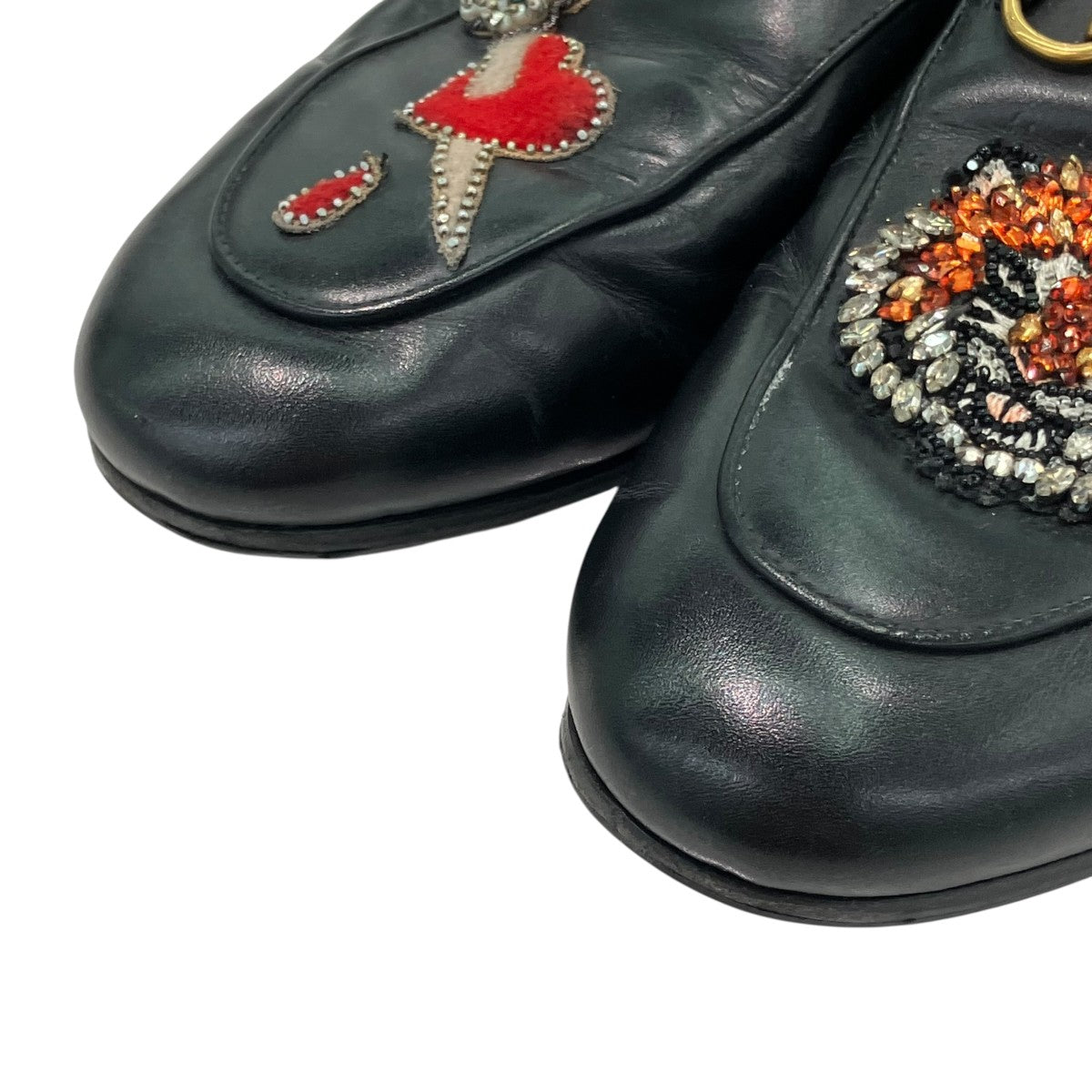 Gucci グッチ ホースビット パテントレザーオープントゥ ミュール GUCCI(グッチ) ホースビットミュール ブラック サイズ 36(23cm相当