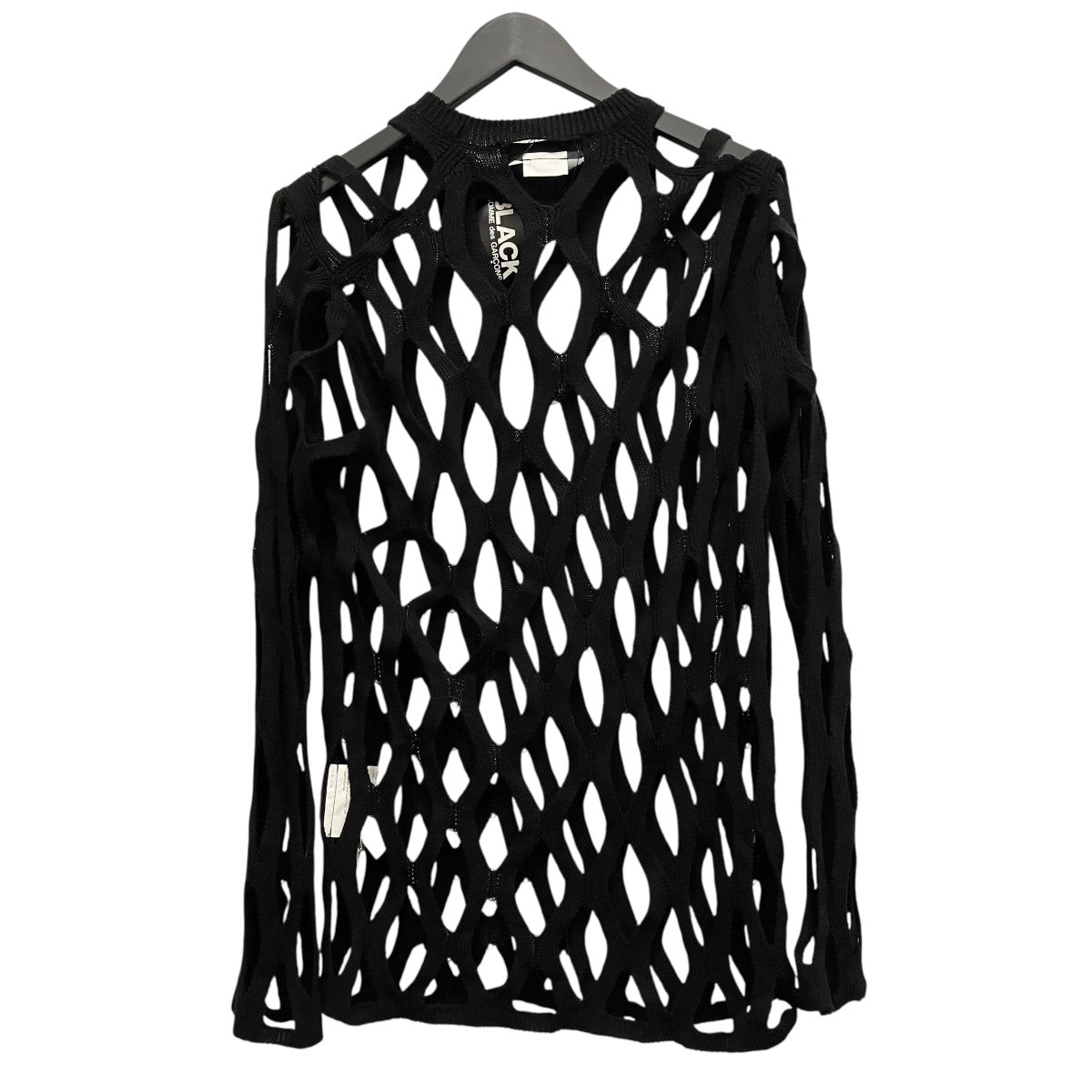 BLACK Comme des Garcons 23AWOpen-Knit Sweaterメッシュニット1M-N005 古着・中古-2枚目のアイテム画像