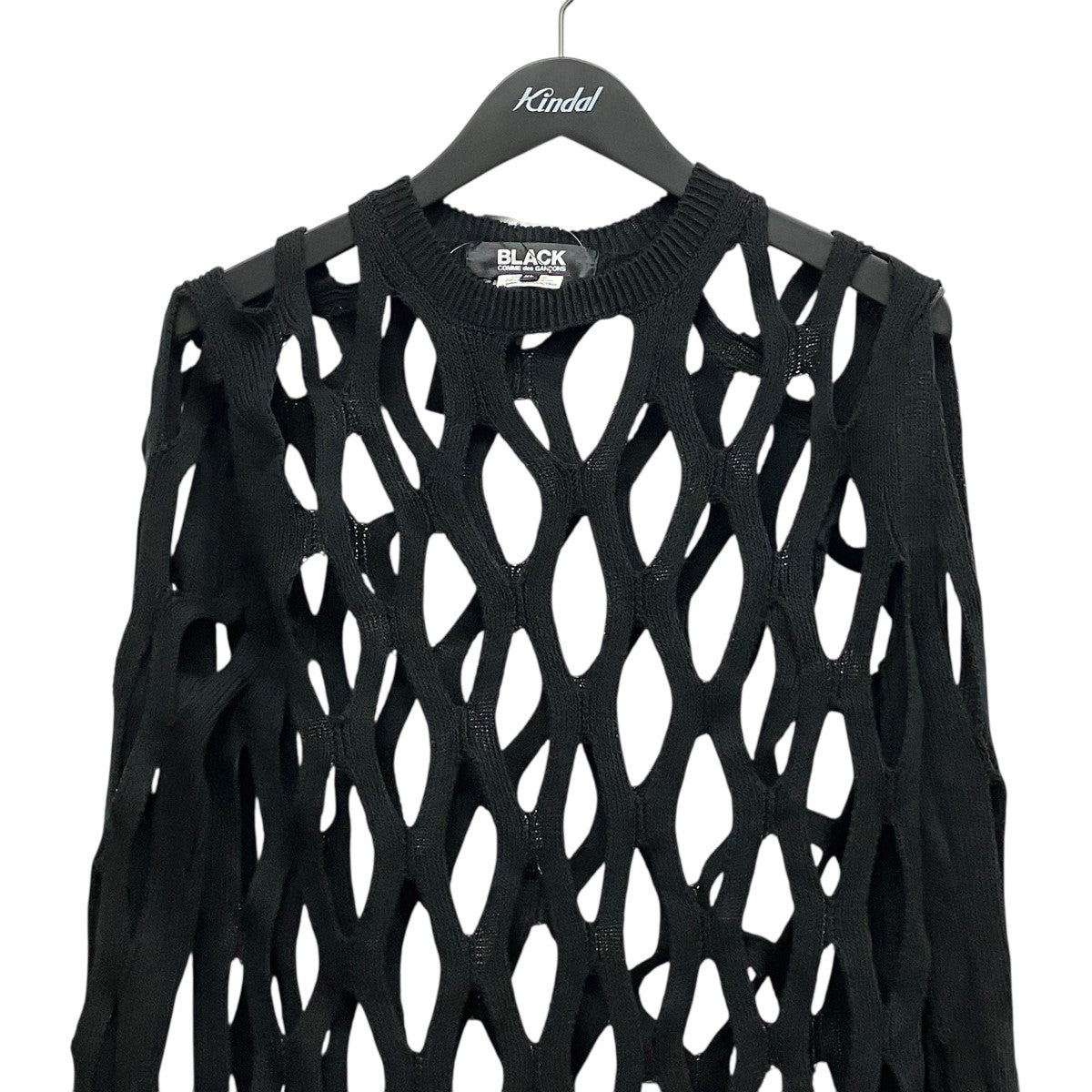 BLACK Comme des Garcons 23AWOpen-Knit Sweaterメッシュニット1M-N005 古着・中古-3枚目のアイテム画像