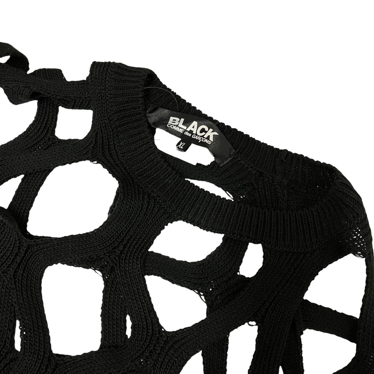 BLACK Comme des Garcons 23AWOpen-Knit Sweaterメッシュニット1M-N005 古着・中古-5枚目のアイテム画像