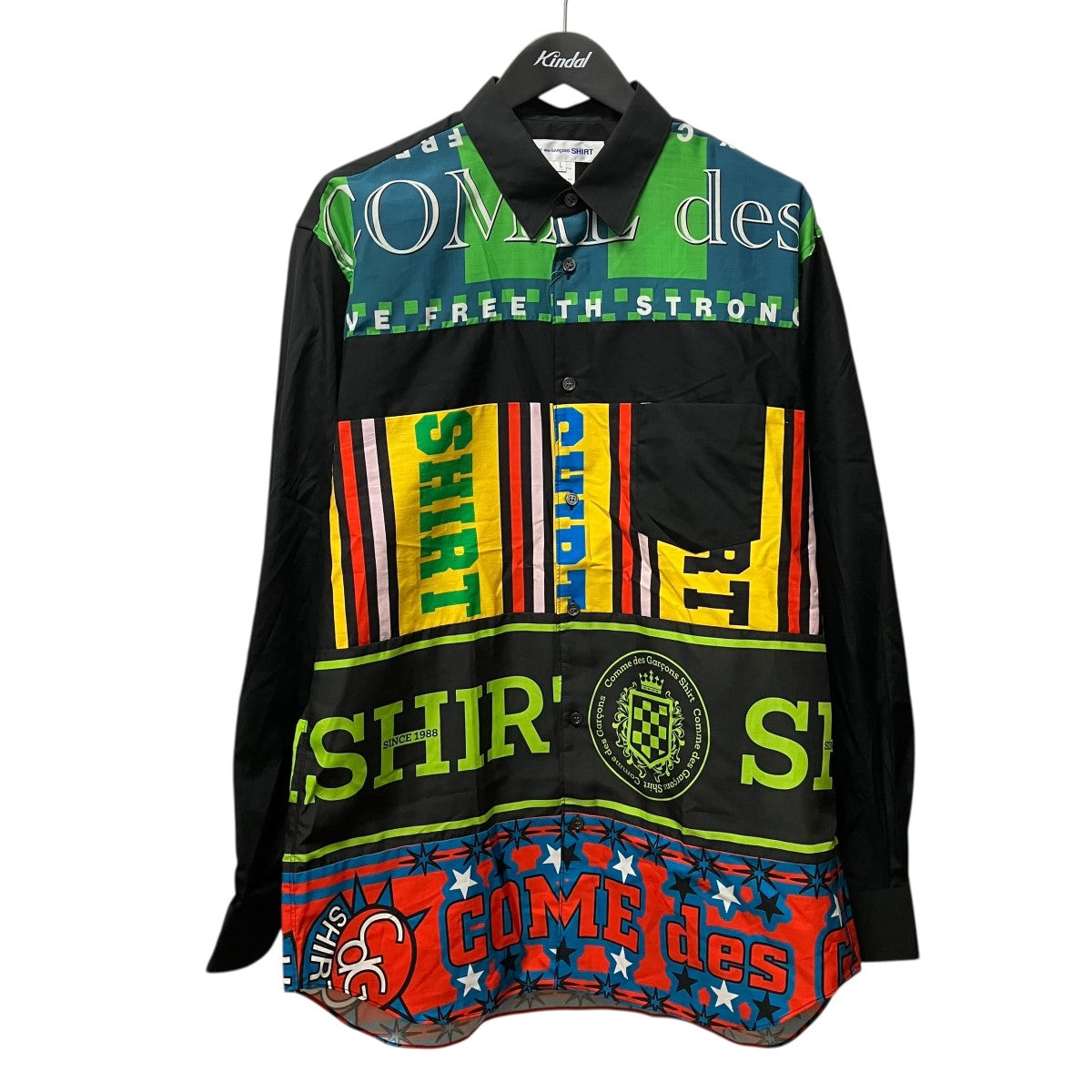 COMME des GARCONS SHIRT 25AWFootbal Scarf Shirtロゴプリント総柄シャツFP-B009 古着・中古-1枚目のアイテム画像