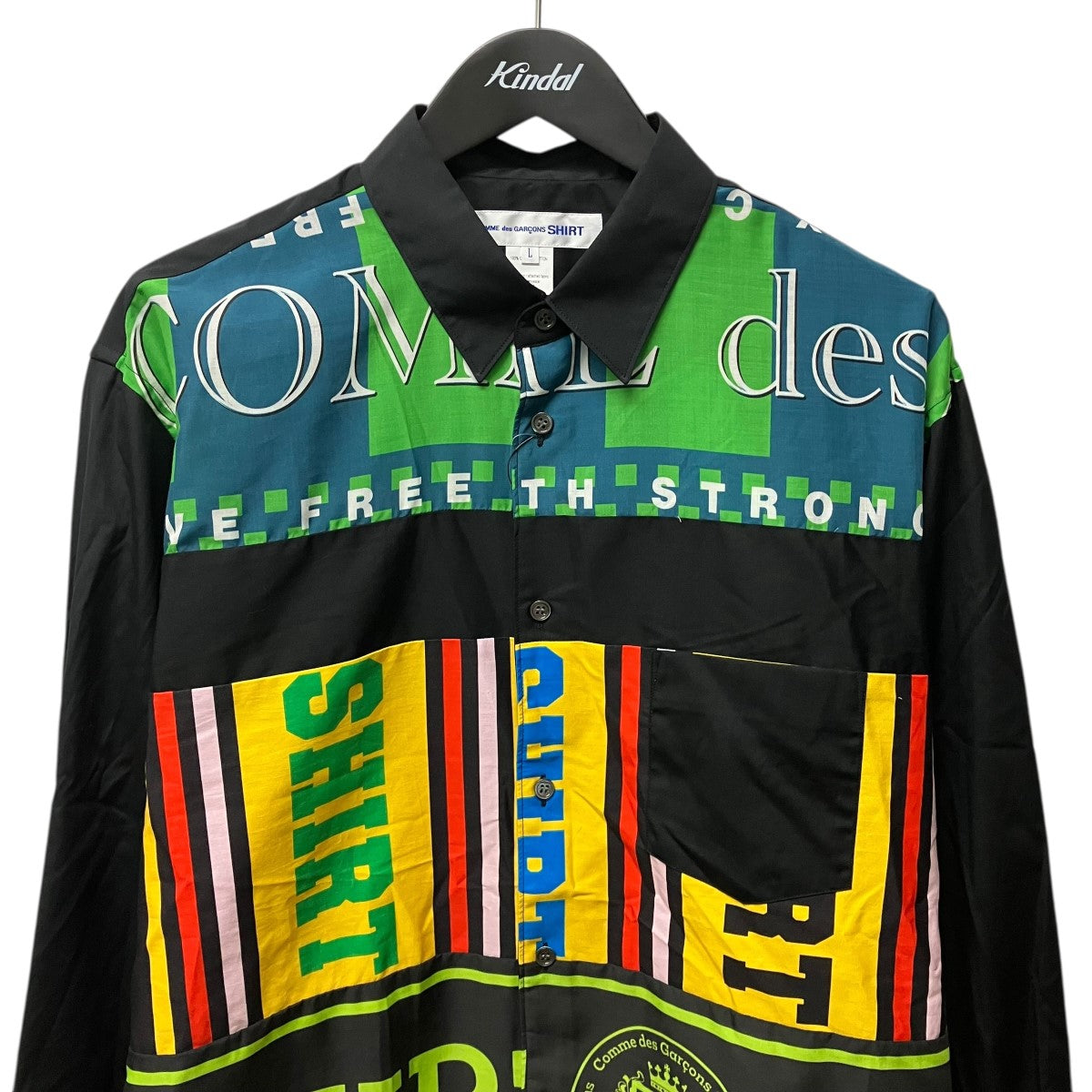 COMME des GARCONS SHIRT 25AWFootbal Scarf Shirtロゴプリント総柄シャツFP-B009 古着・中古-3枚目のアイテム画像