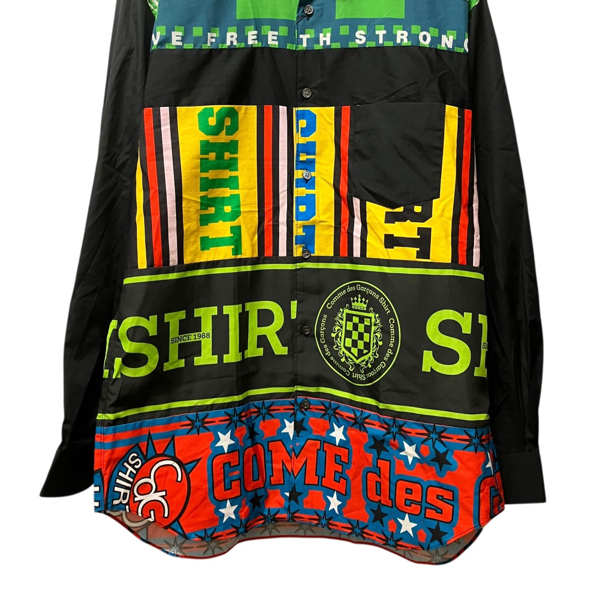 COMME des GARCONS SHIRT 25AWFootbal Scarf Shirtロゴプリント総柄シャツFP-B009 古着・中古-4枚目のアイテム画像