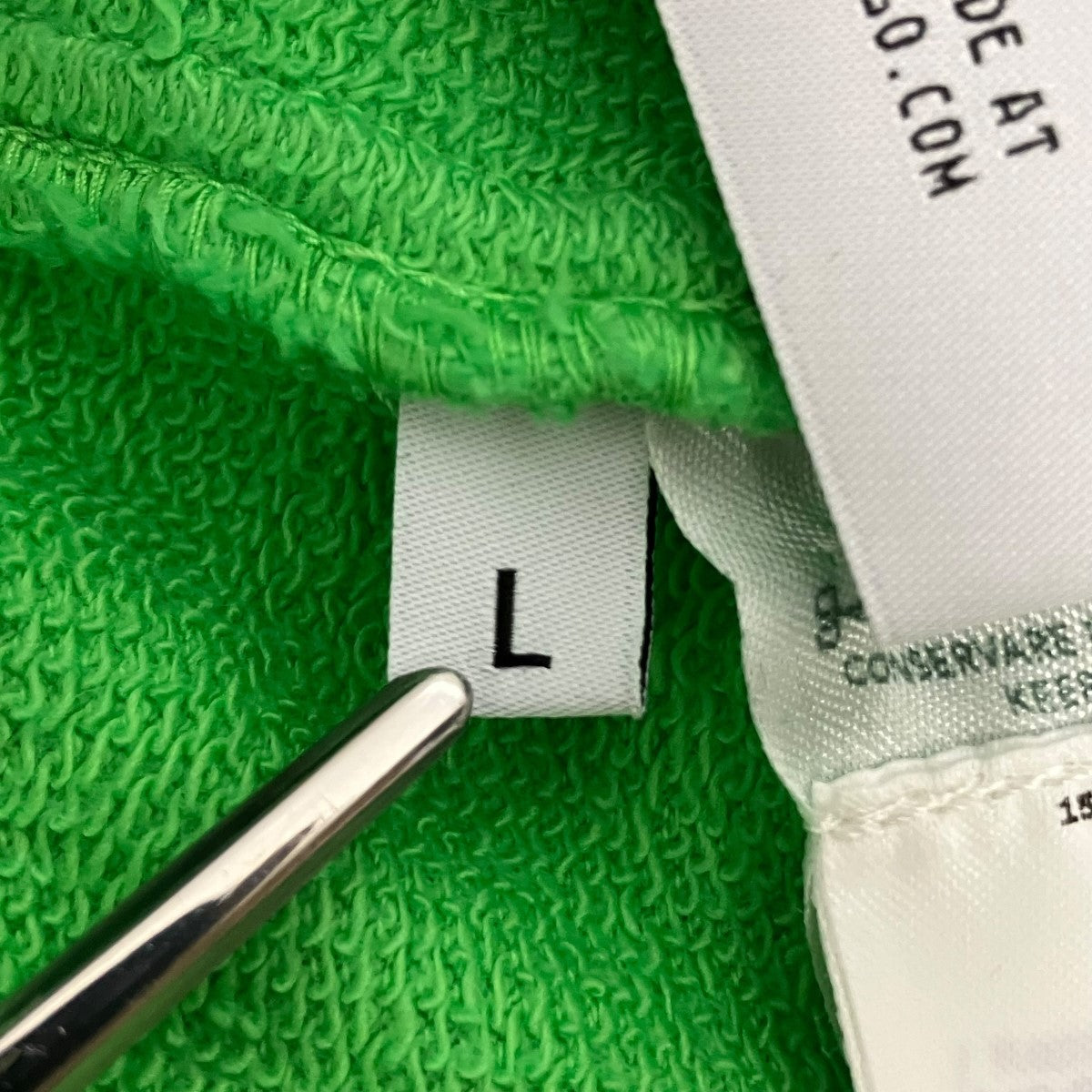 Kiko Kostadinov×C．P COMPANY Sweat Hooded Green Flashフーデッドパーカー15CSSS006A 古着・中古-7枚目のアイテム画像
