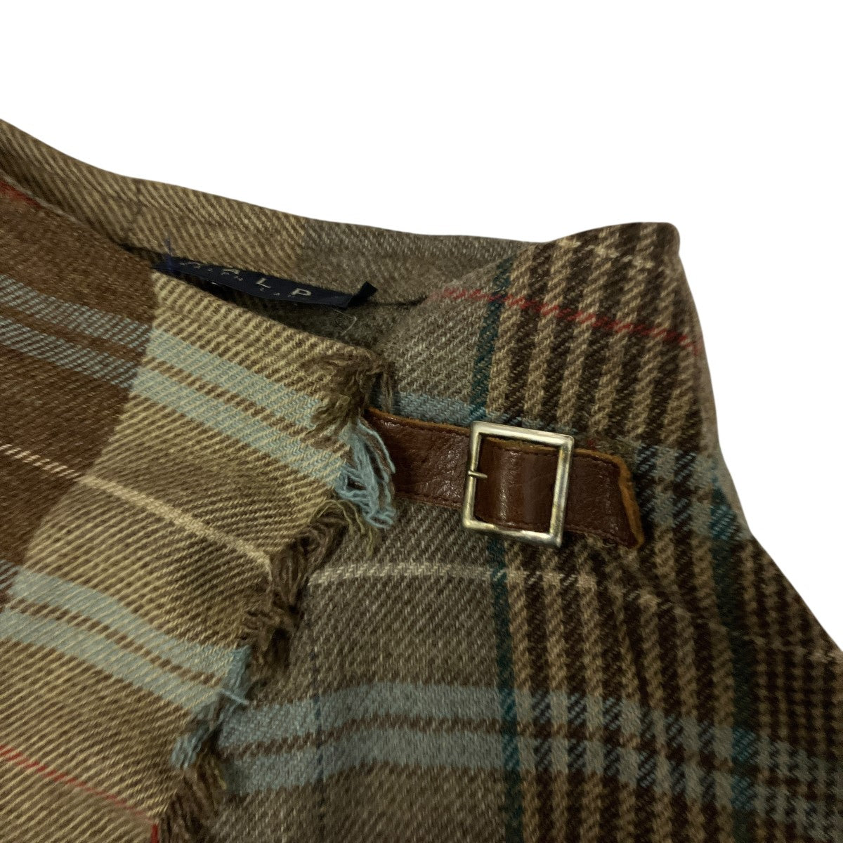 RALPH LAUREN ウールチェックラップスカートC-TK-6427 古着・中古-3枚目のアイテム画像