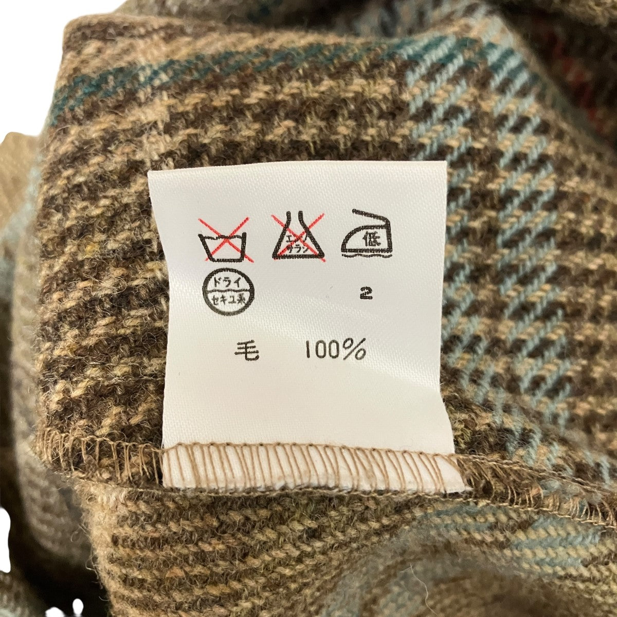 RALPH LAUREN ウールチェックラップスカートC-TK-6427 古着・中古-6枚目のアイテム画像