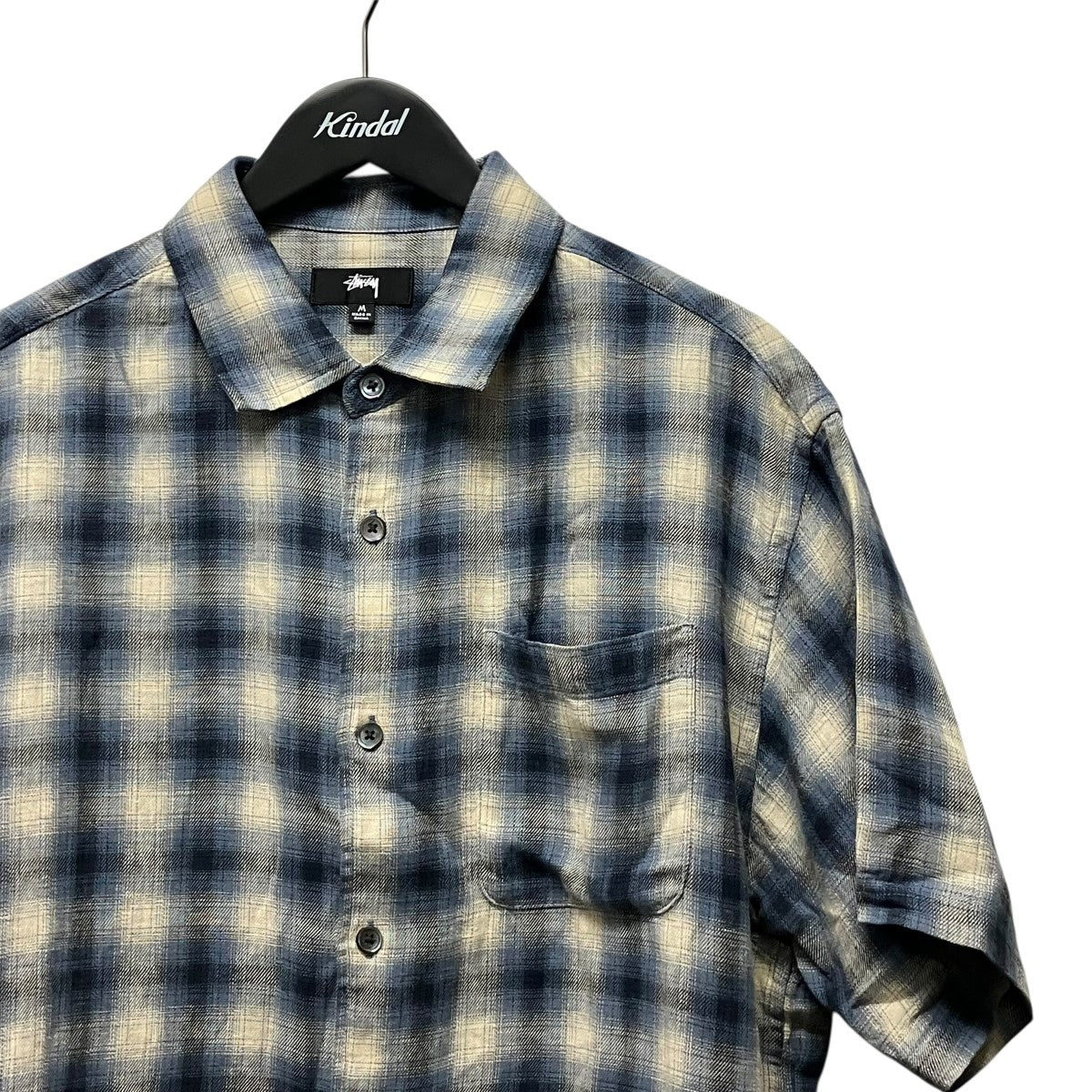 stussy 26SSLIAM SS PLAID SHIRTチェック柄ハーフスリーブシャツ1110385 古着・中古-3枚目のアイテム画像