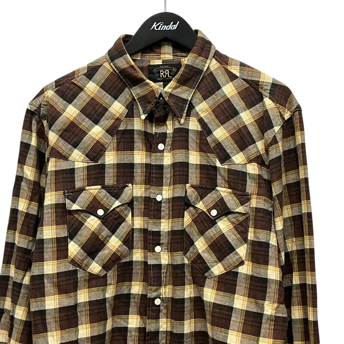 RRL スリム フィット チェック ツイル ウエスタン シャツウエスタンチェックシャツ782P0533001 古着・中古-3枚目のアイテム画像
