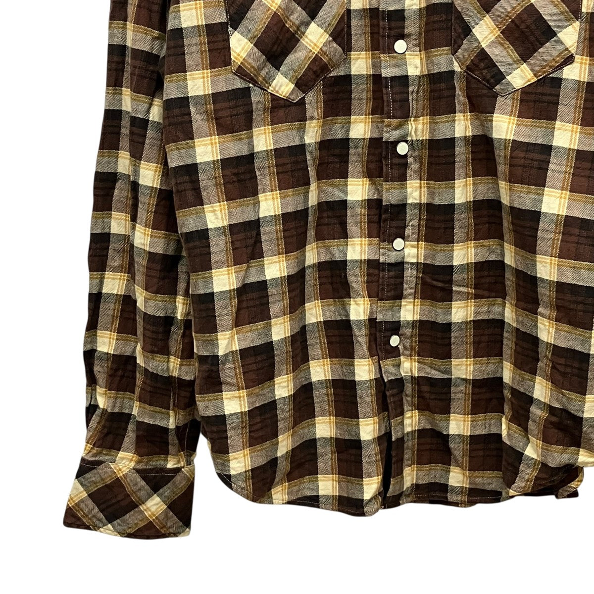 RRL スリム フィット チェック ツイル ウエスタン シャツウエスタンチェックシャツ782P0533001 古着・中古-4枚目のアイテム画像
