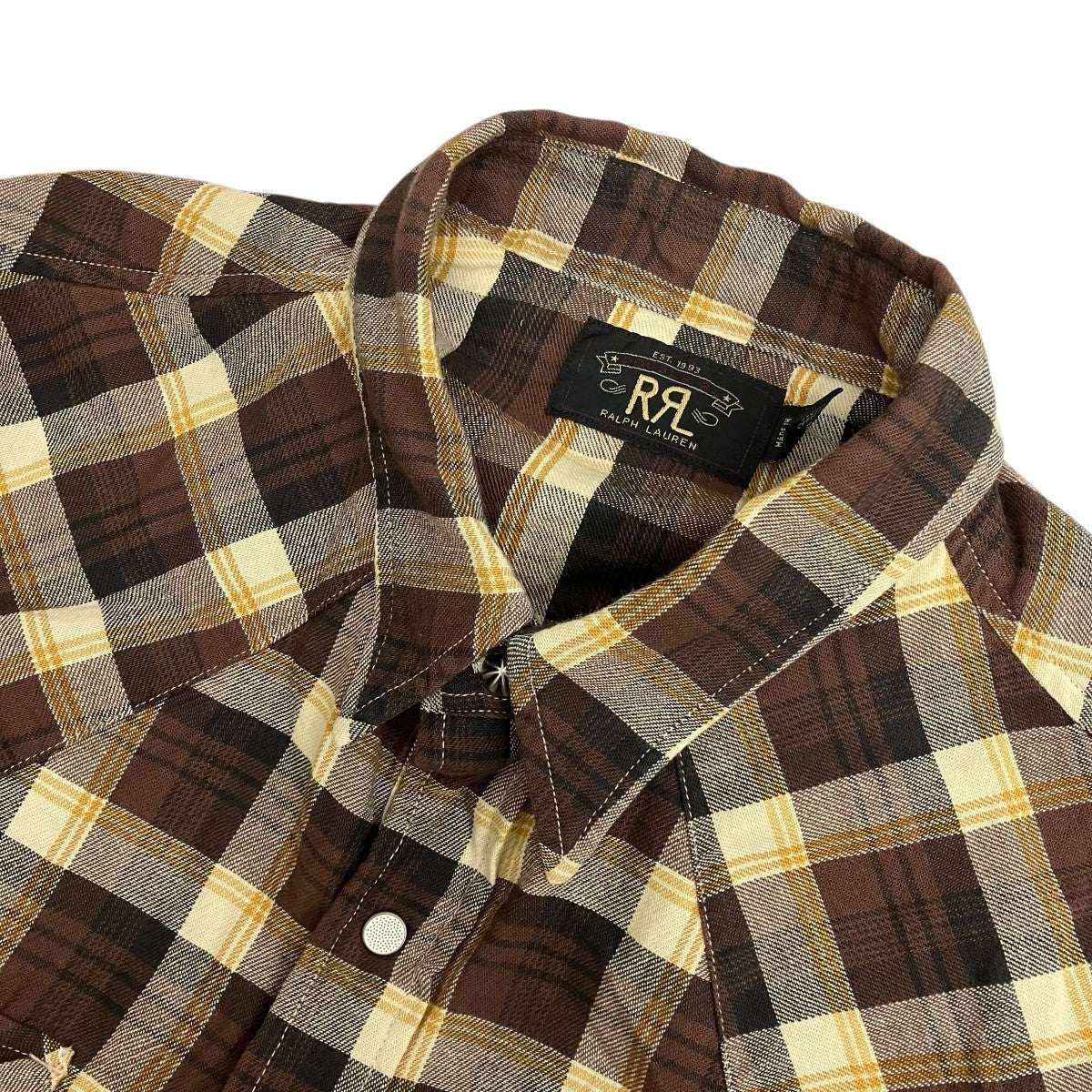 RRL スリム フィット チェック ツイル ウエスタン シャツウエスタンチェックシャツ782P0533001 古着・中古-5枚目のアイテム画像