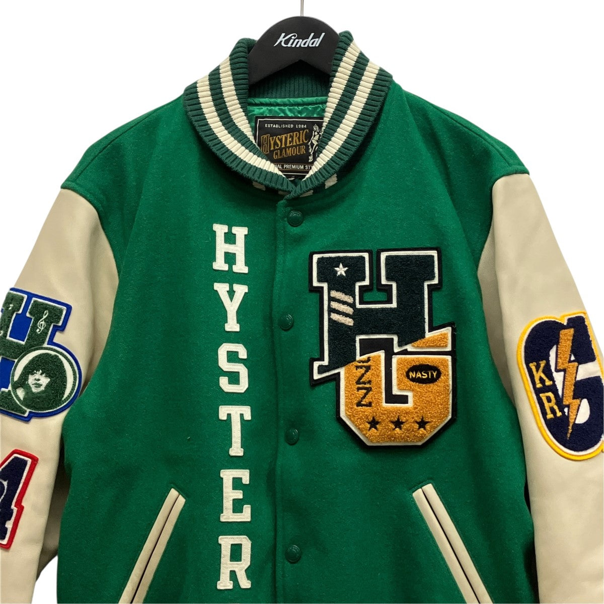 HG OVERLAP LOGOレザー切替スタジャン02193AB12