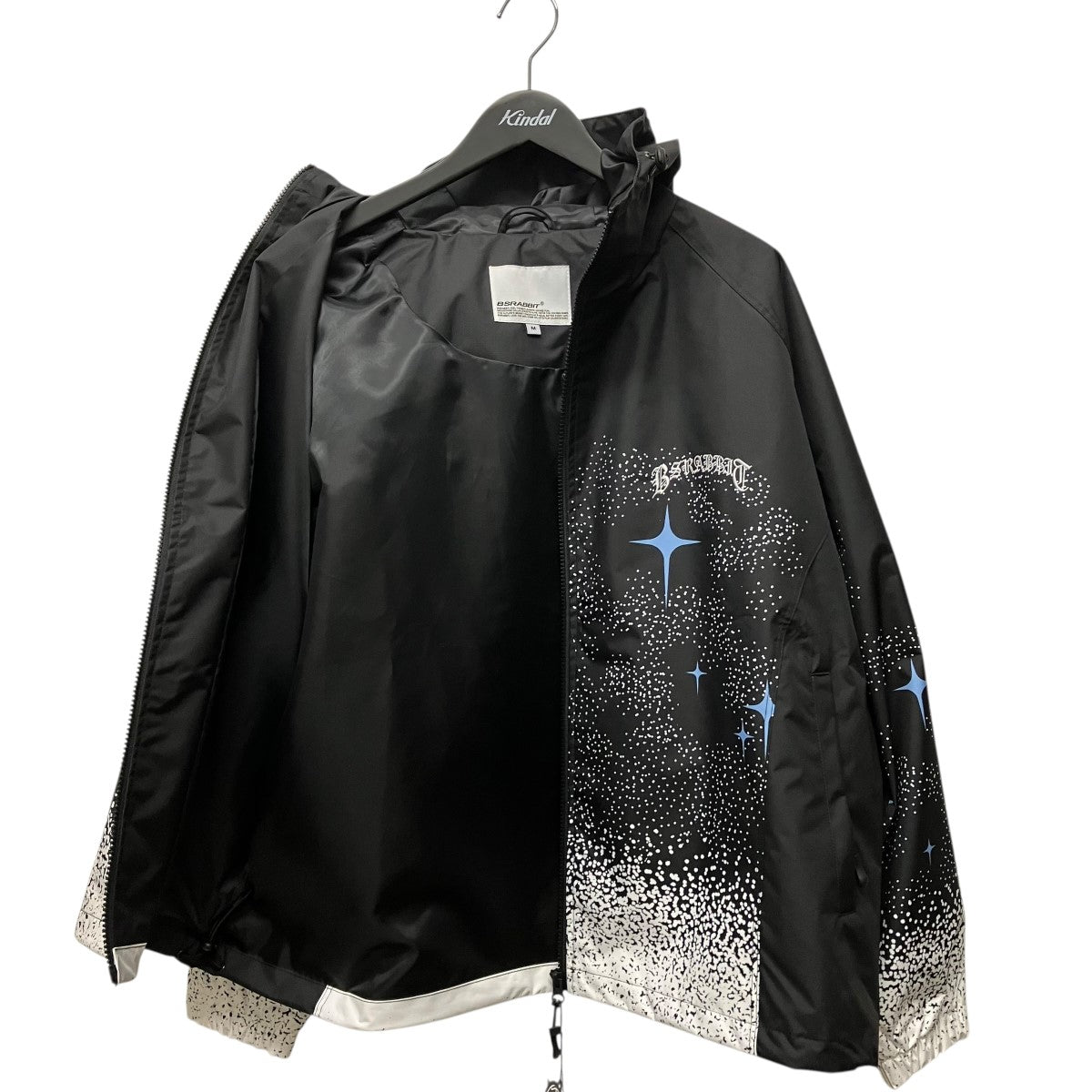 BSRABBIT 26AWBp Smoking Rabbit Hydro Hooded Jacket総柄フーデットジップアップジャケット 古着・中古-3枚目のアイテム画像