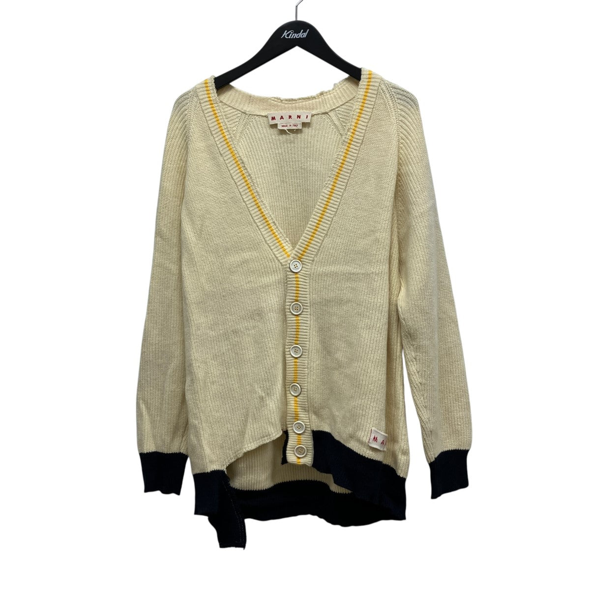 MARNI ダメージ加工VネックカーディガンCDMD0256Q0 古着・中古-1枚目のアイテム画像
