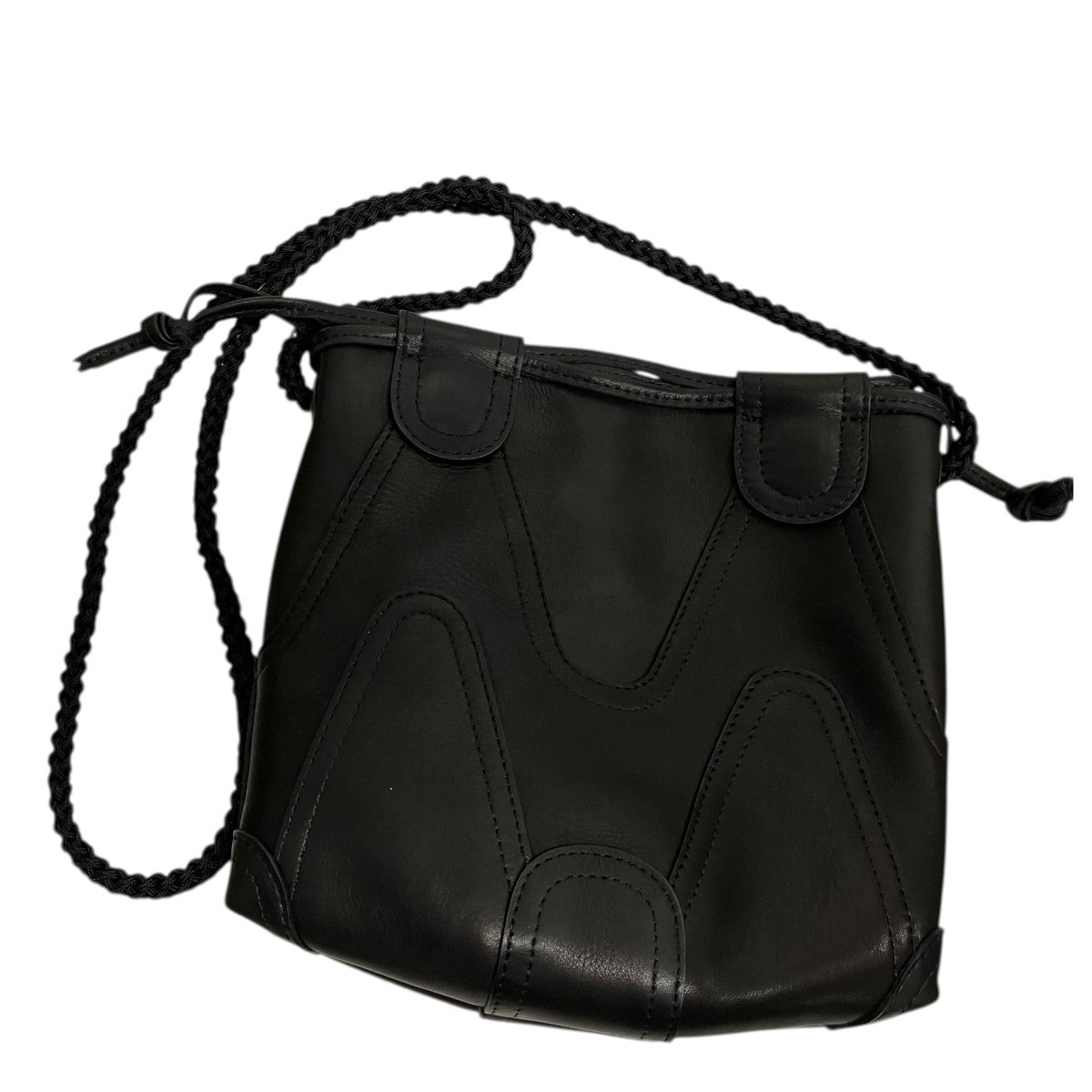 IM MEN ISSEY MIYAKE ELEMENTS LEATHER BAGカウレザー巾着バッグLA61AG504 古着・中古-2枚目のアイテム画像