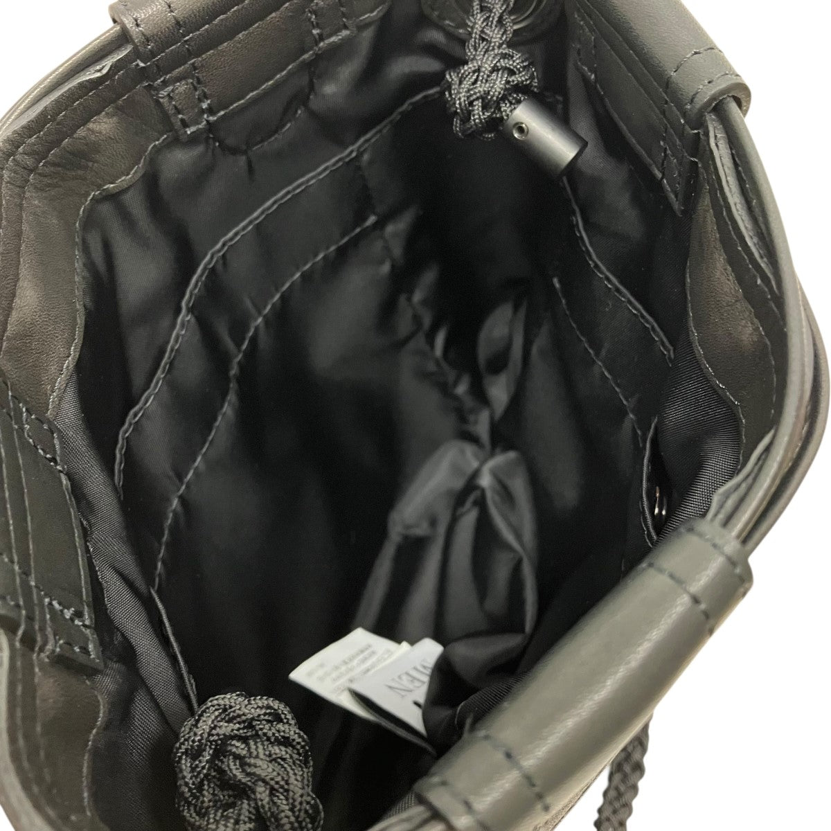 IM MEN ISSEY MIYAKE ELEMENTS LEATHER BAGカウレザー巾着バッグLA61AG504 古着・中古-5枚目のアイテム画像